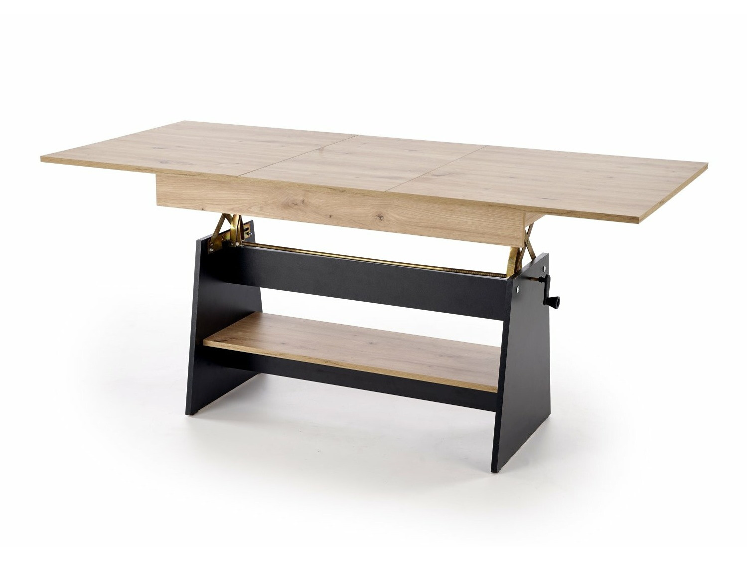 Coffee table transformer Houston 1927 (Black + Artisan oak)