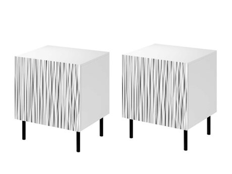 Set of bedside tables Lorelbo 102 (White + Black)