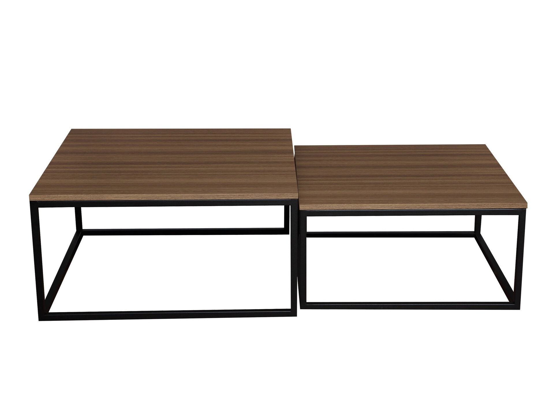 Coffee table set Oswego 101 (Walnut + Black)