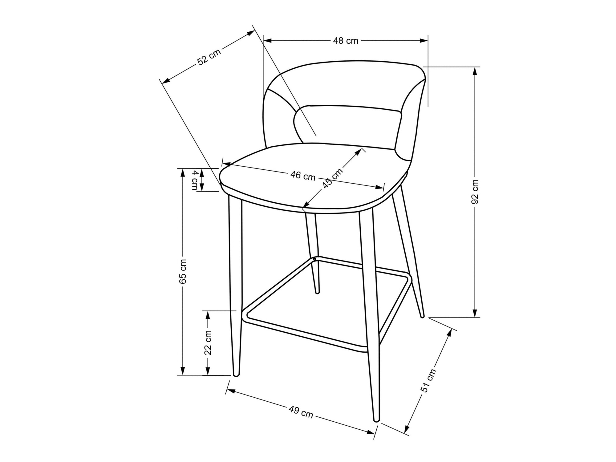 Counter stool Houston 1932 (Beige)