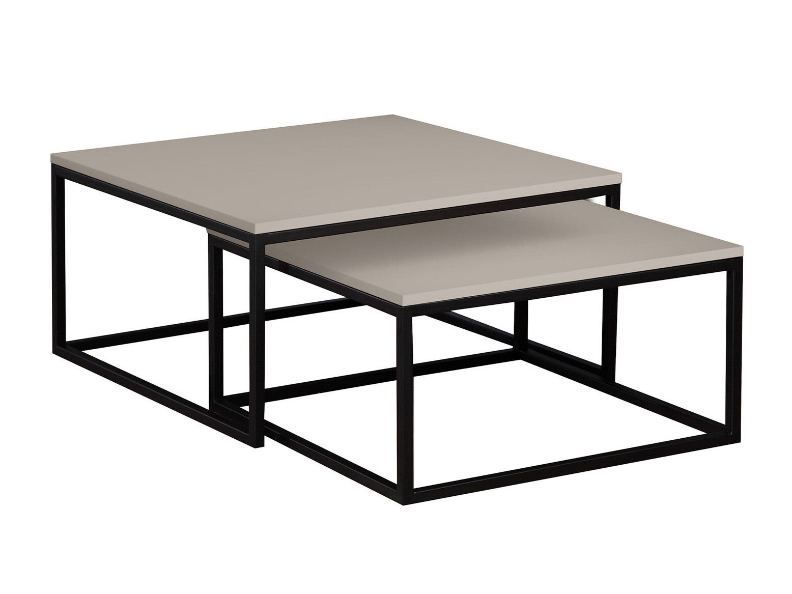 Nest of coffee tables Oswego 101 (Cashmere + Black)