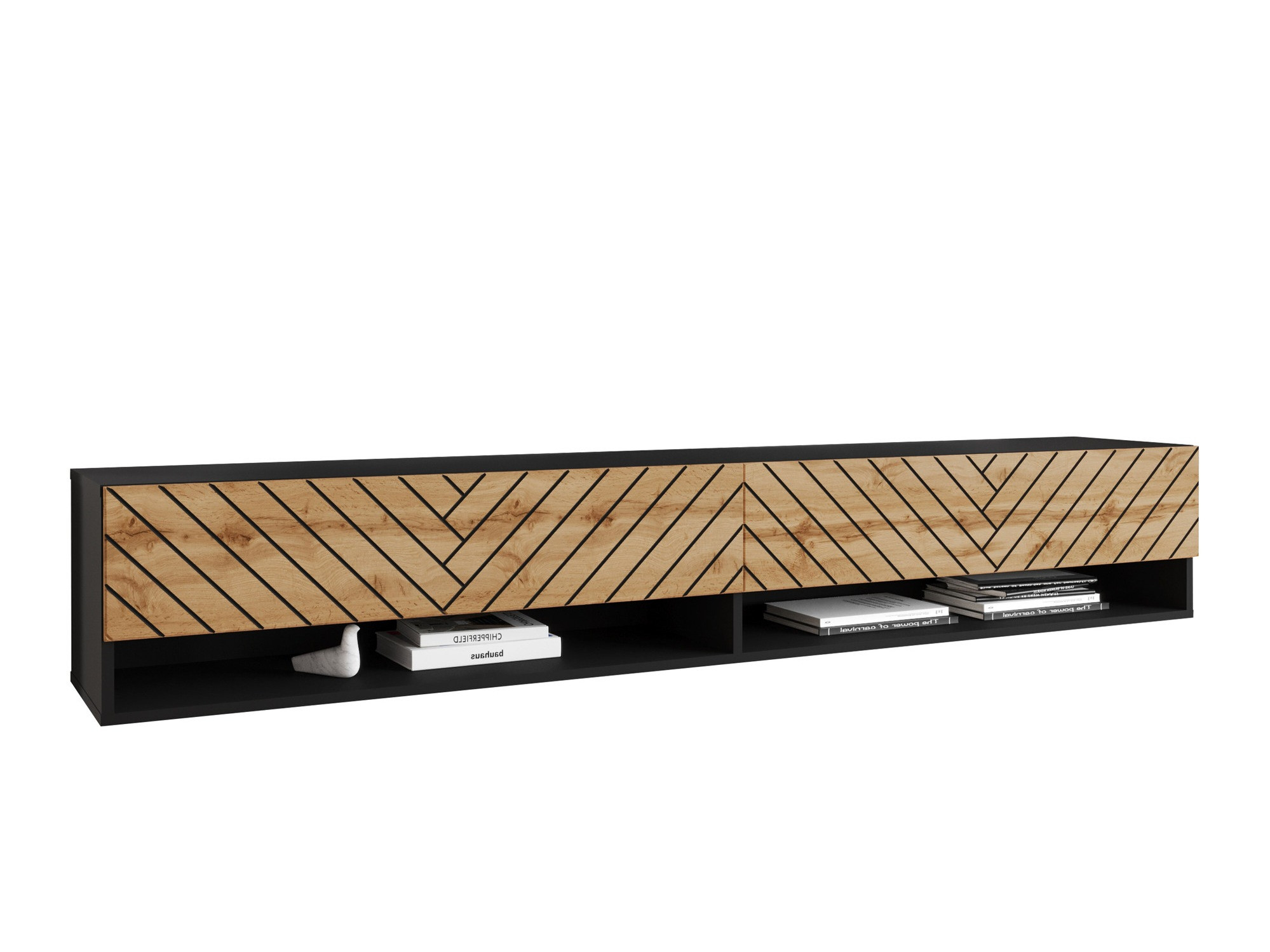 TV stand Sarasota 119 (Graphite + Wotan Oak)