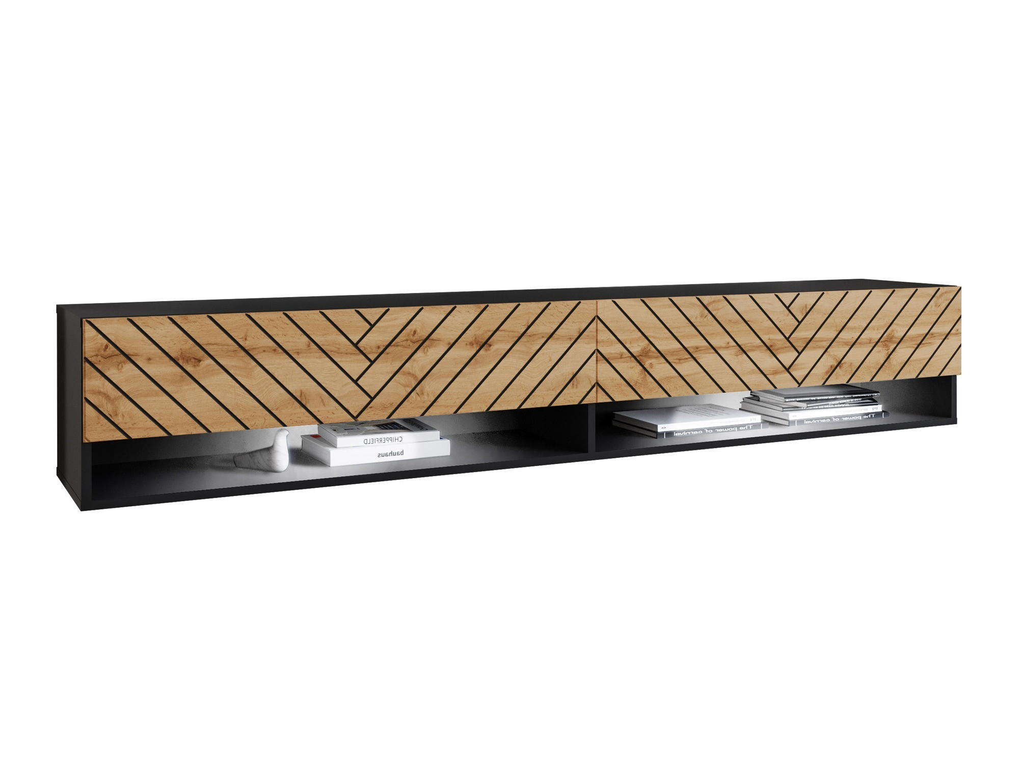 TV stand Sarasota 119 (Graphite + Wotan Oak)