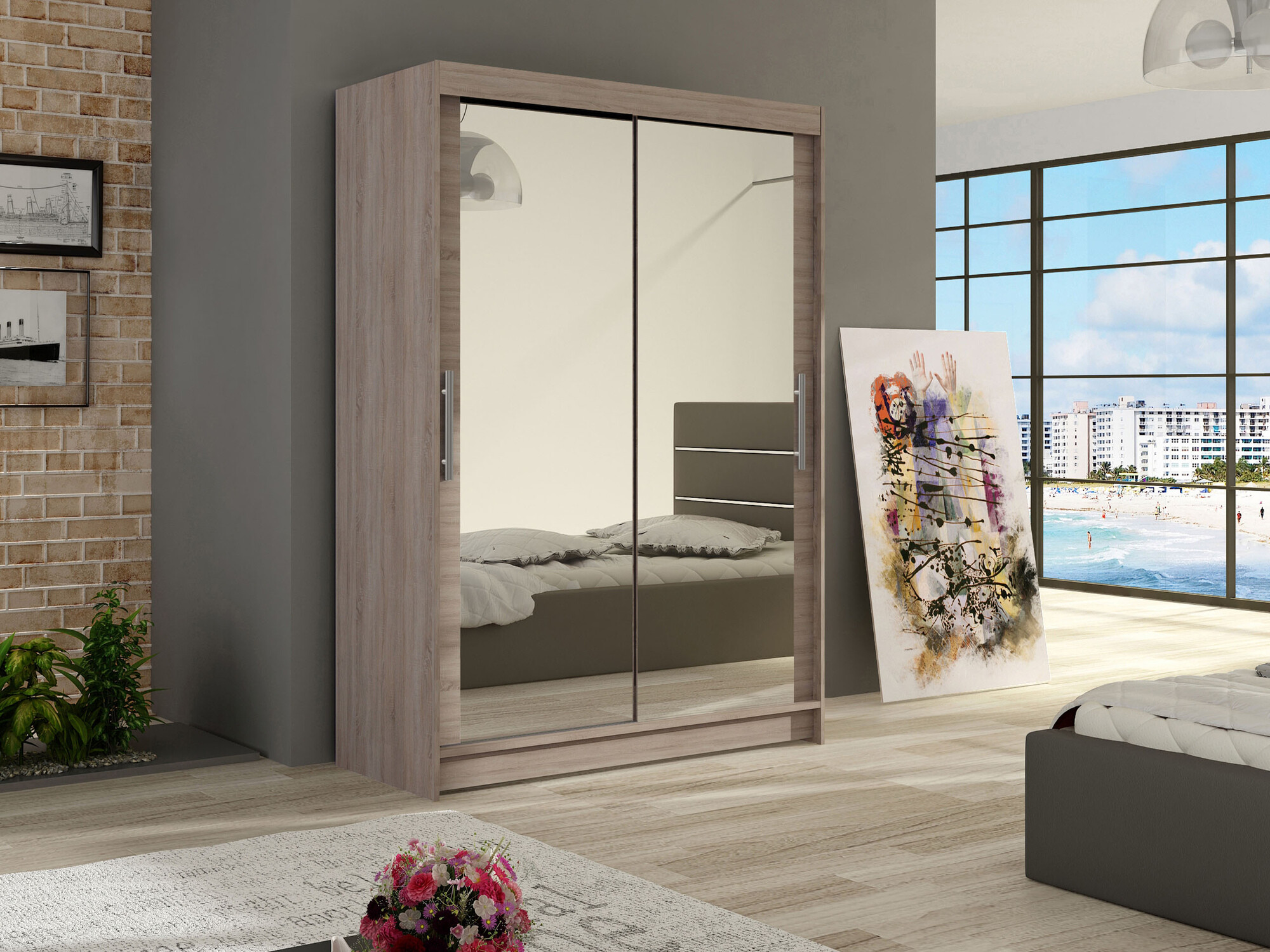 Wardrobe Closico 129 (Trufel oak)