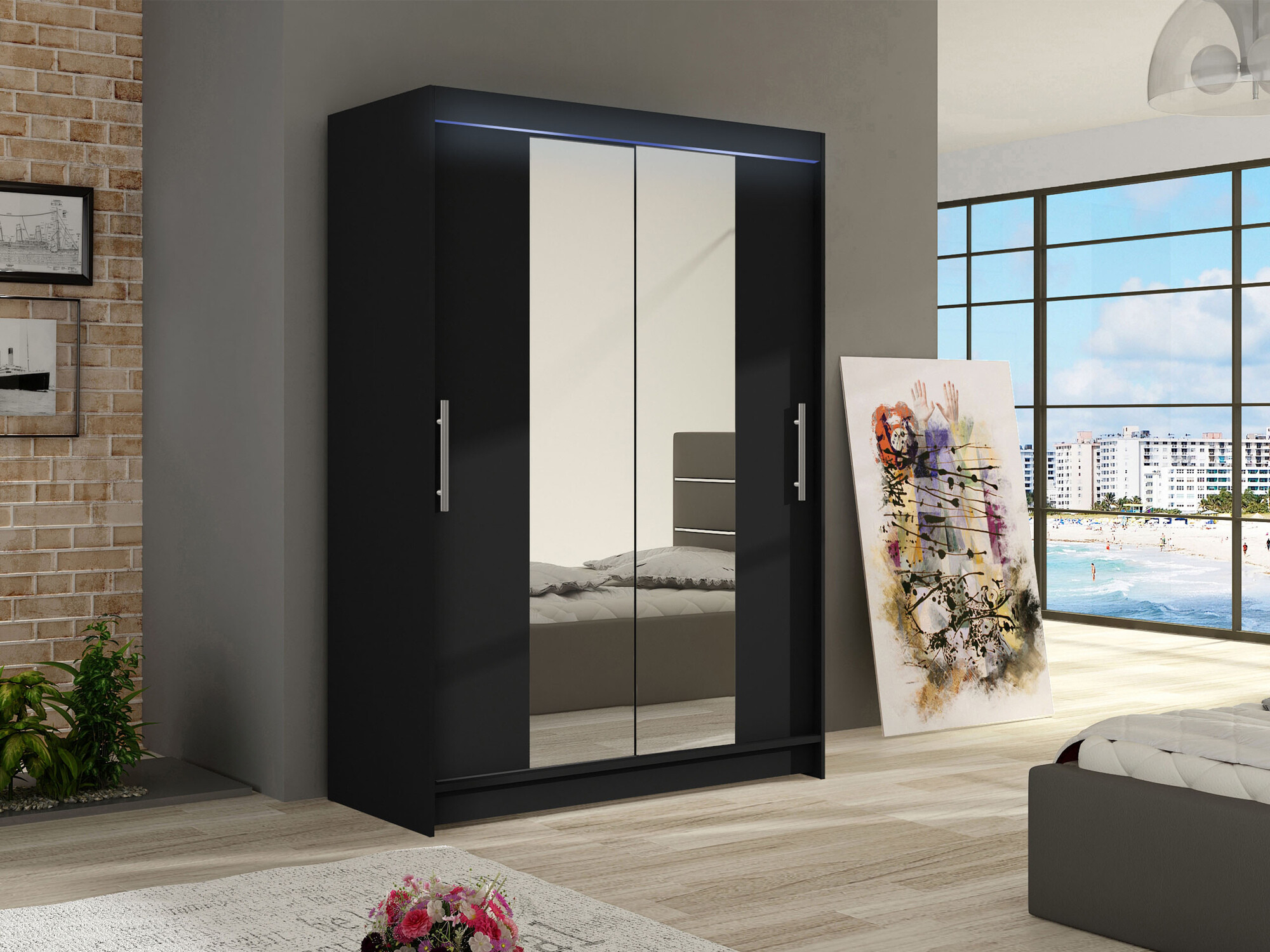 Wardrobe Closico Pacron II (Black)