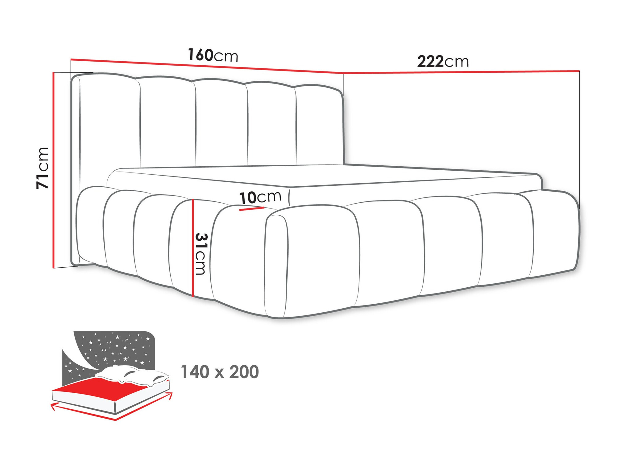 Bed TrendyNest Vulpora I (Abriamo 03)