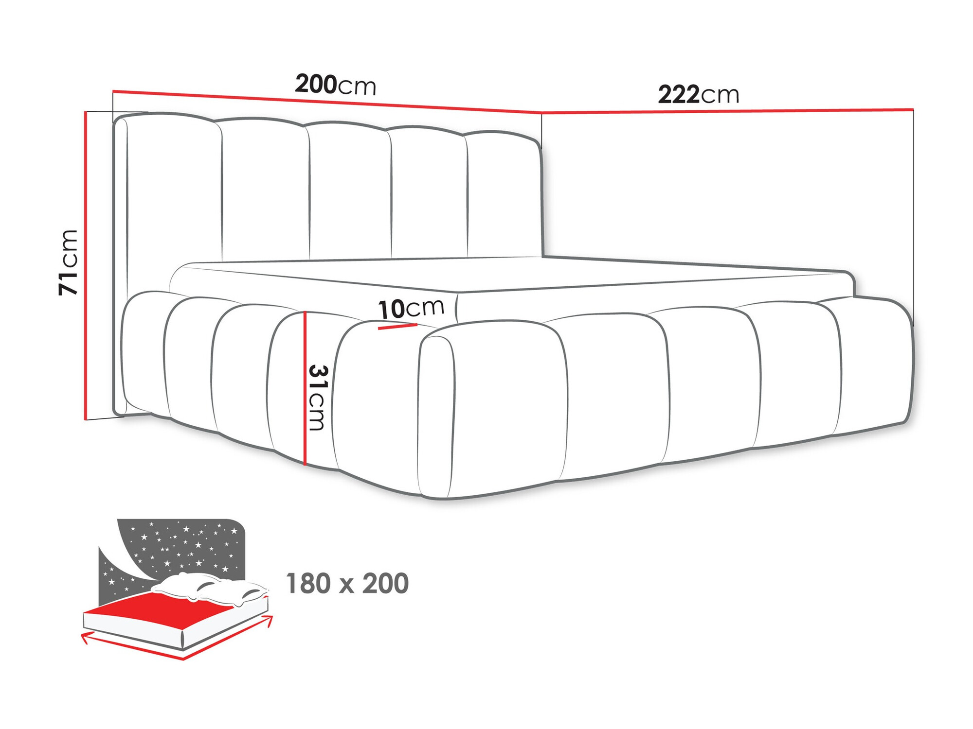 Bed TrendyNest Vulpora I (Abriamo 03)