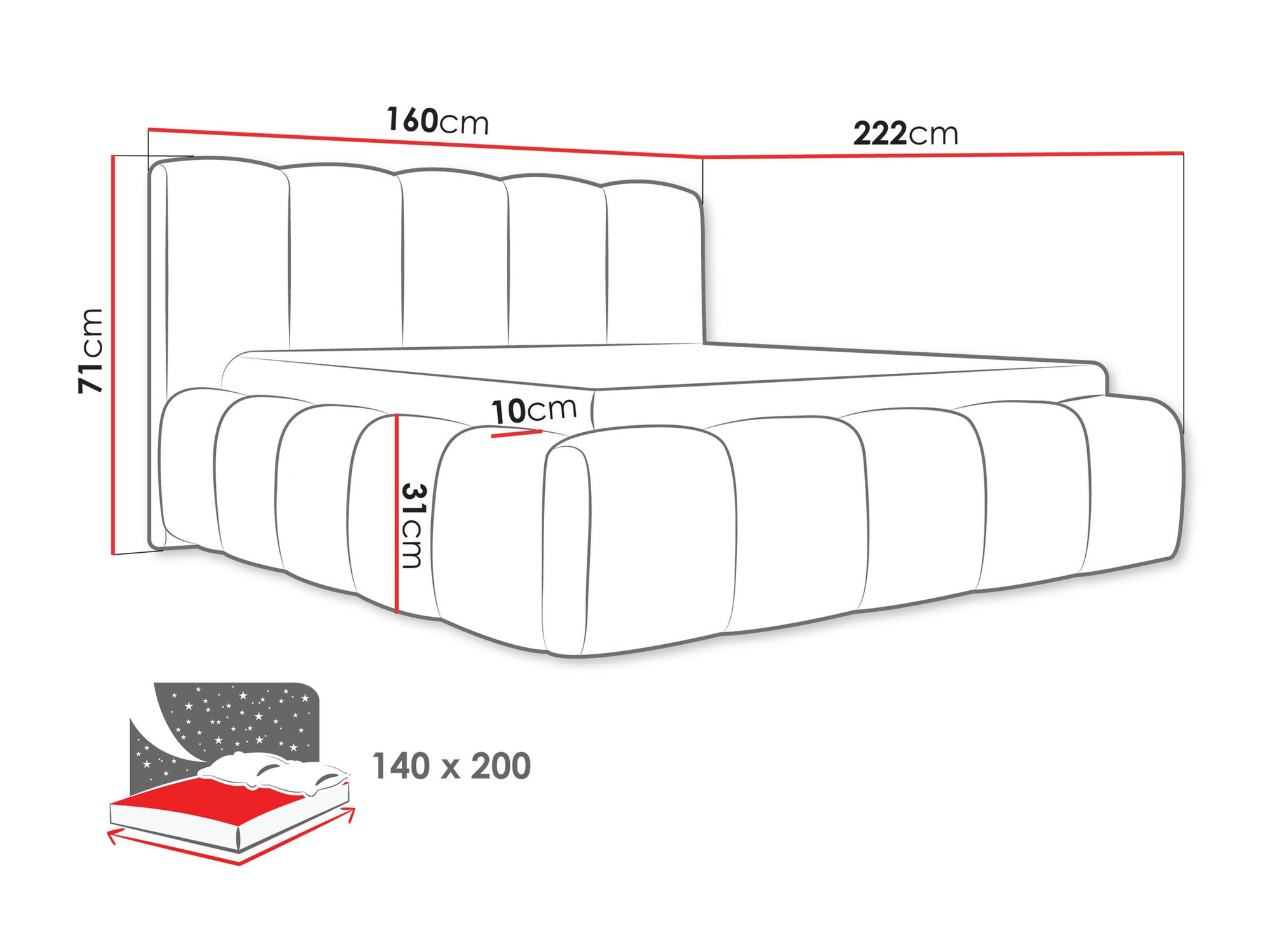 Bed TrendyNest Vulpora I (Abriamo 04)