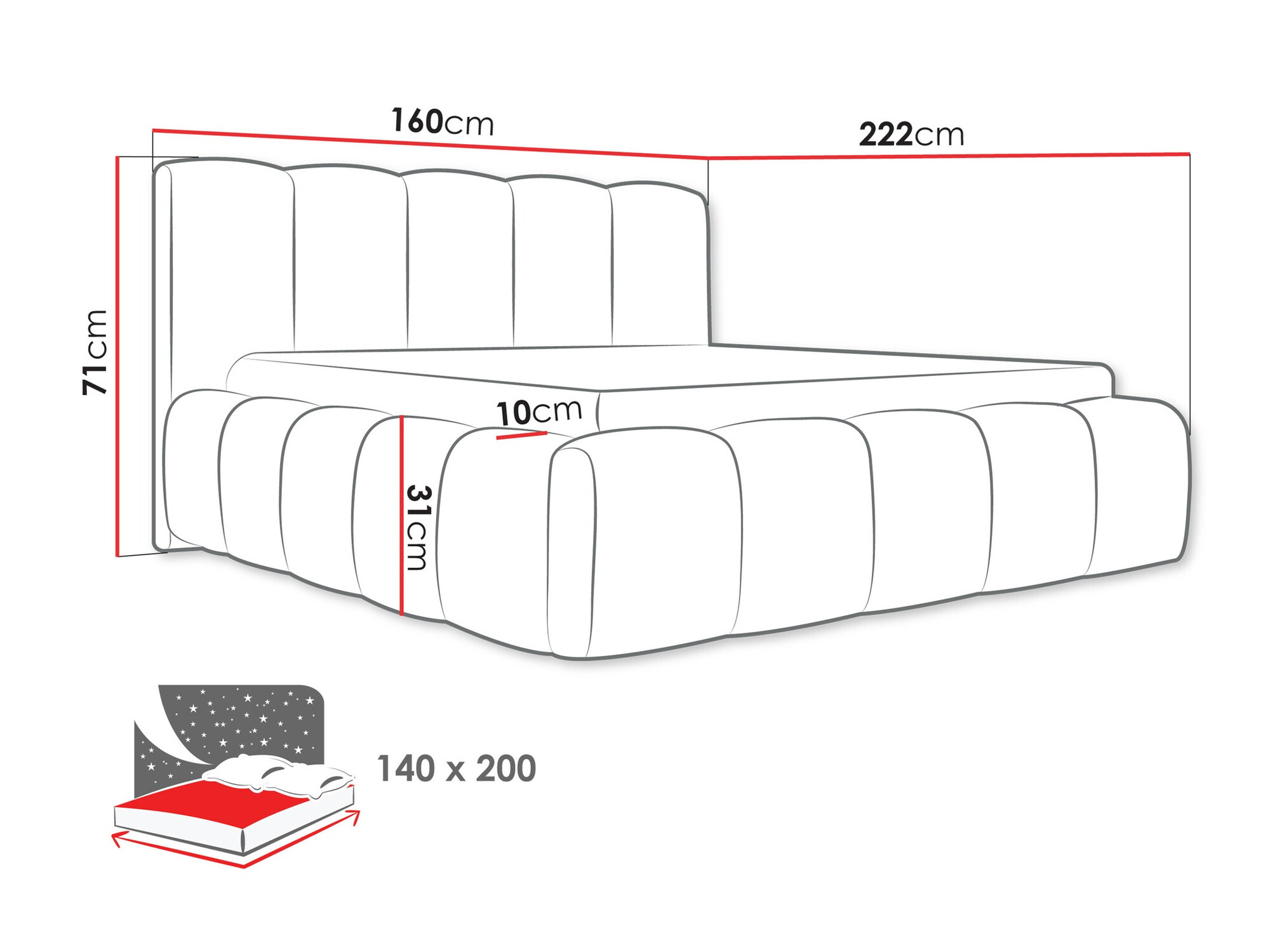 Bed TrendyNest Vulpora I (Abriamo 08)