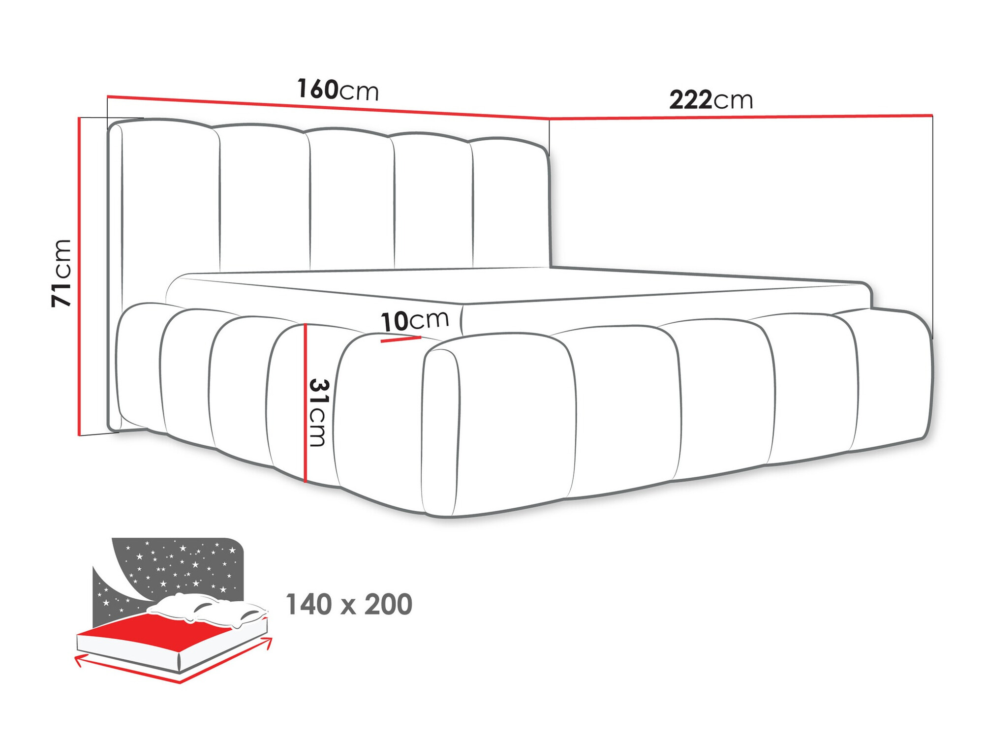 Bed TrendyNest Vulpora I (Abriamo 09)