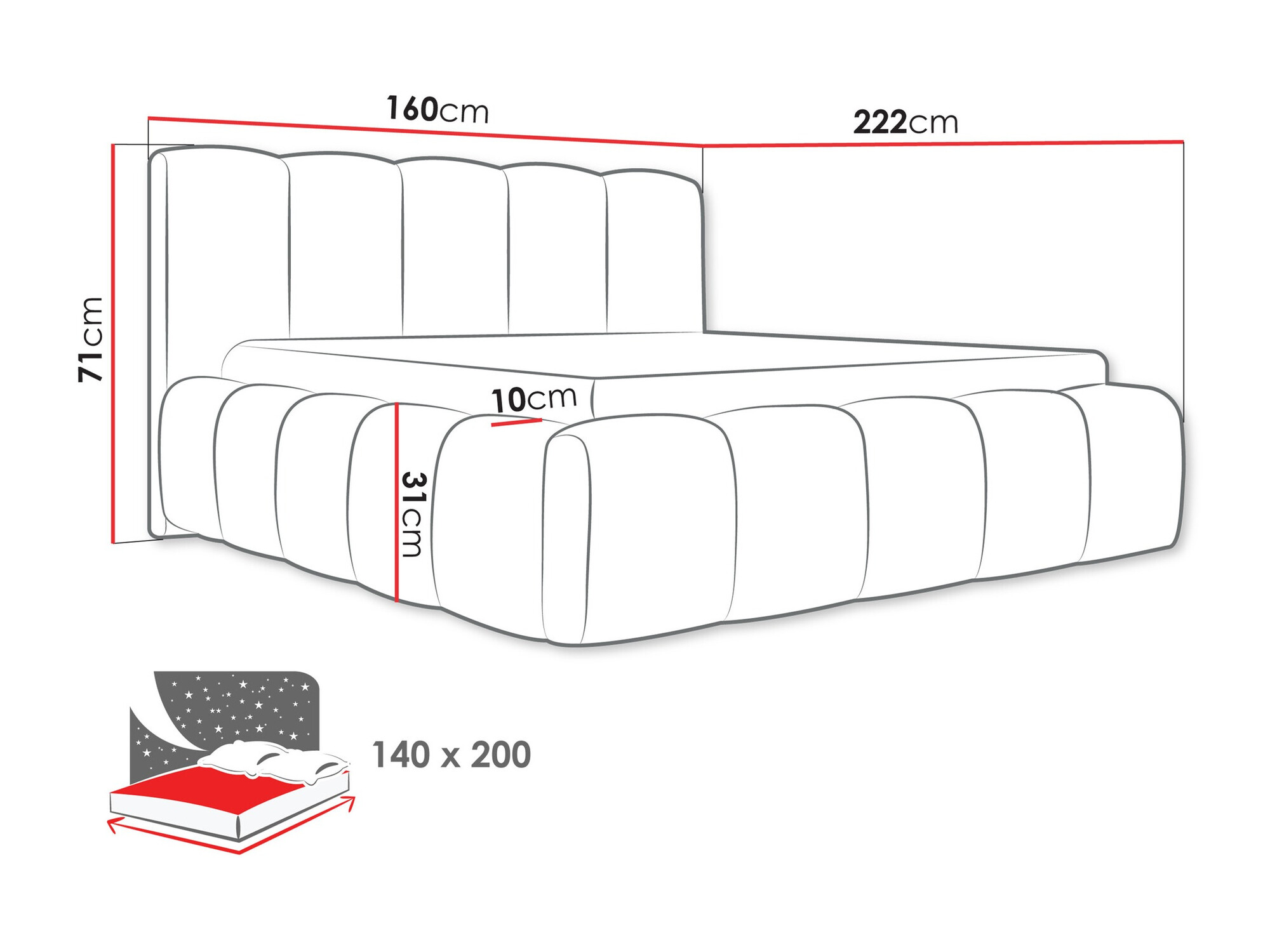Bed TrendyNest Vulpora I (Kronos 29)