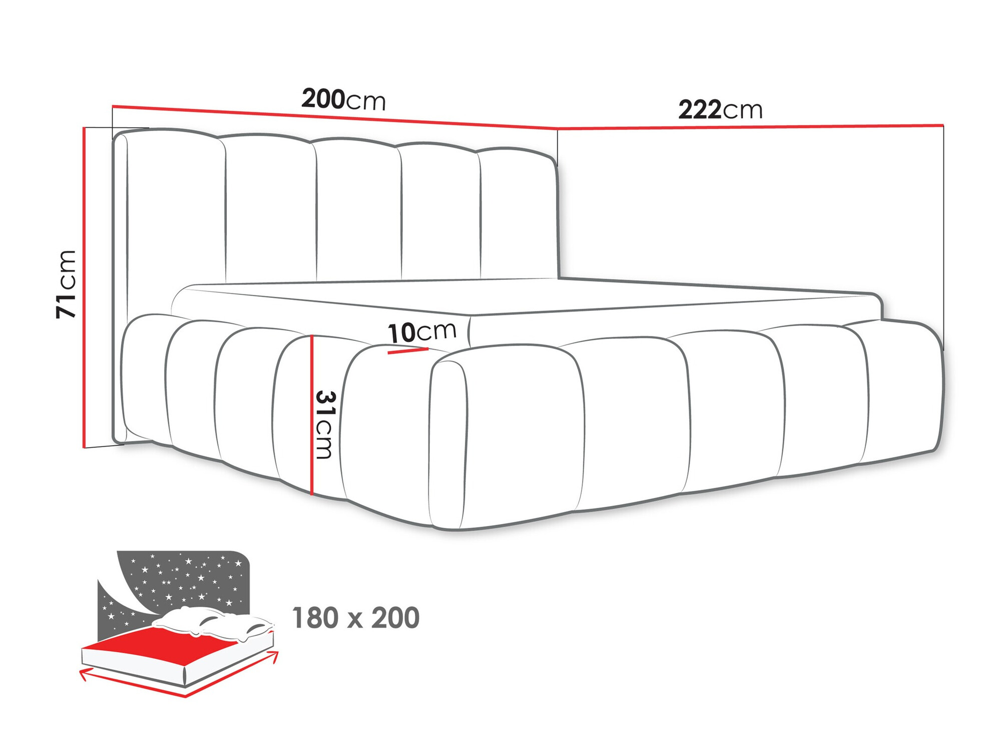 Bed TrendyNest Vulpora I (Paros 02)