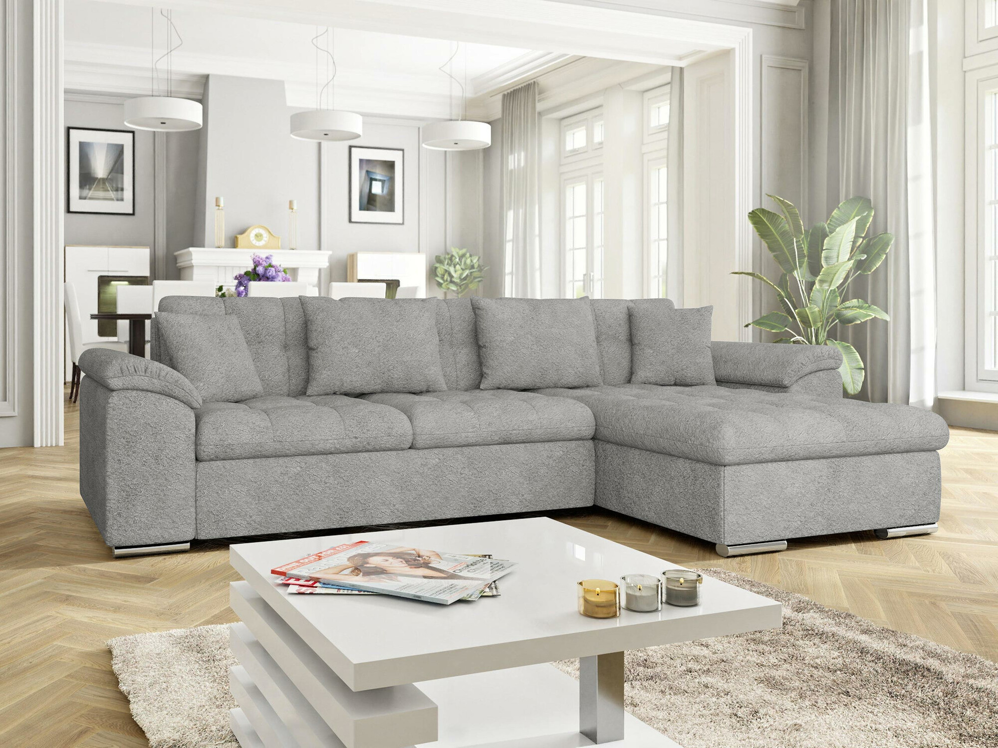 Corner sofa Comfivo 107 (Coral 75)