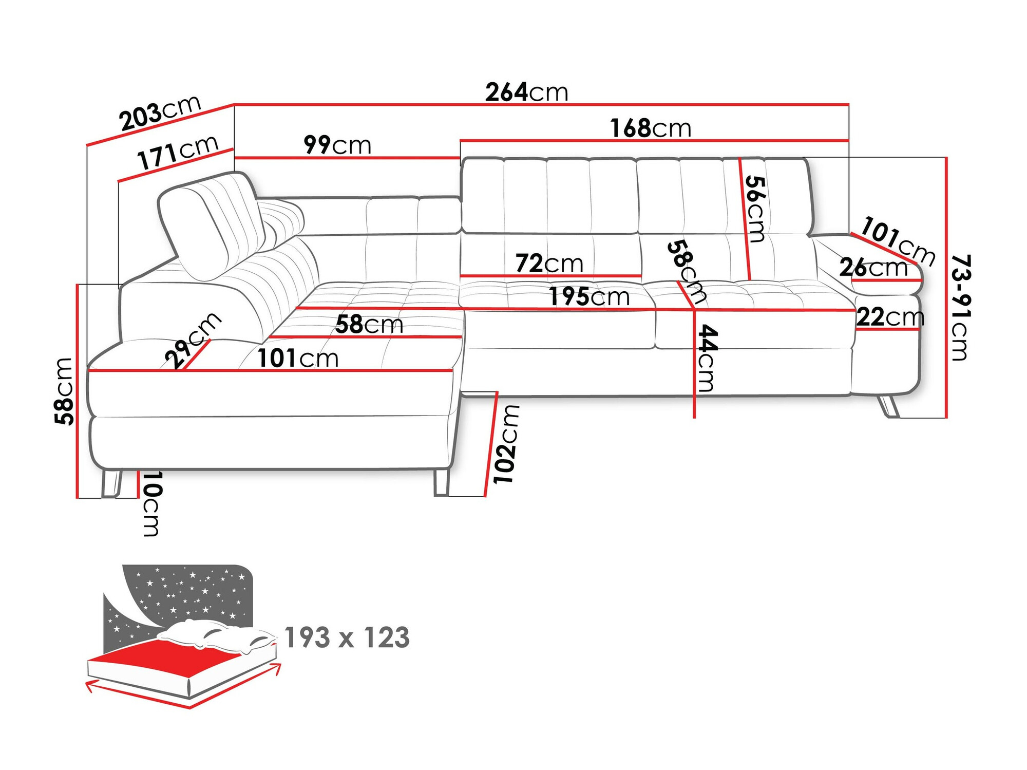Corner sofa Comfivo Agnus (Clara 215.02)