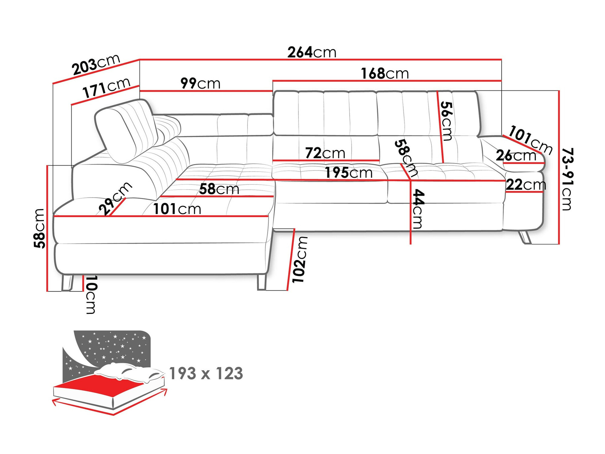 Corner sofa Comfivo Agnus (Flow 06)