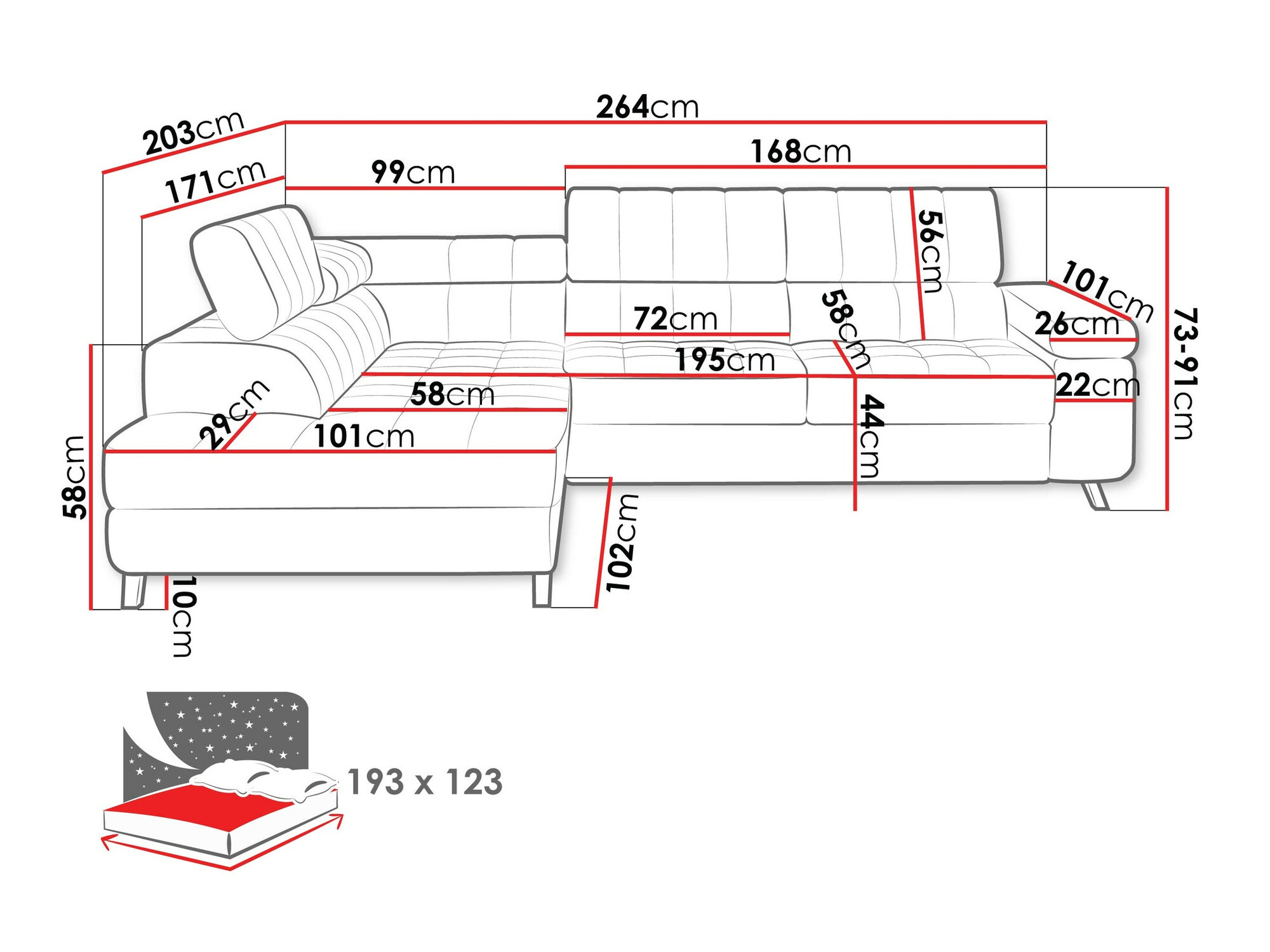 Corner sofa Comfivo Agnus (Flow 06)