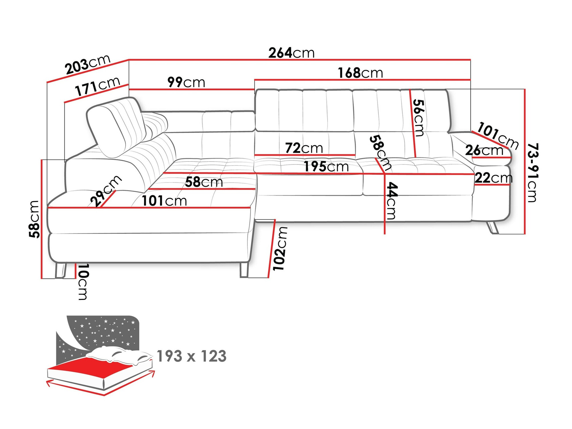 Corner sofa Comfivo Agnus (Fresh 11)