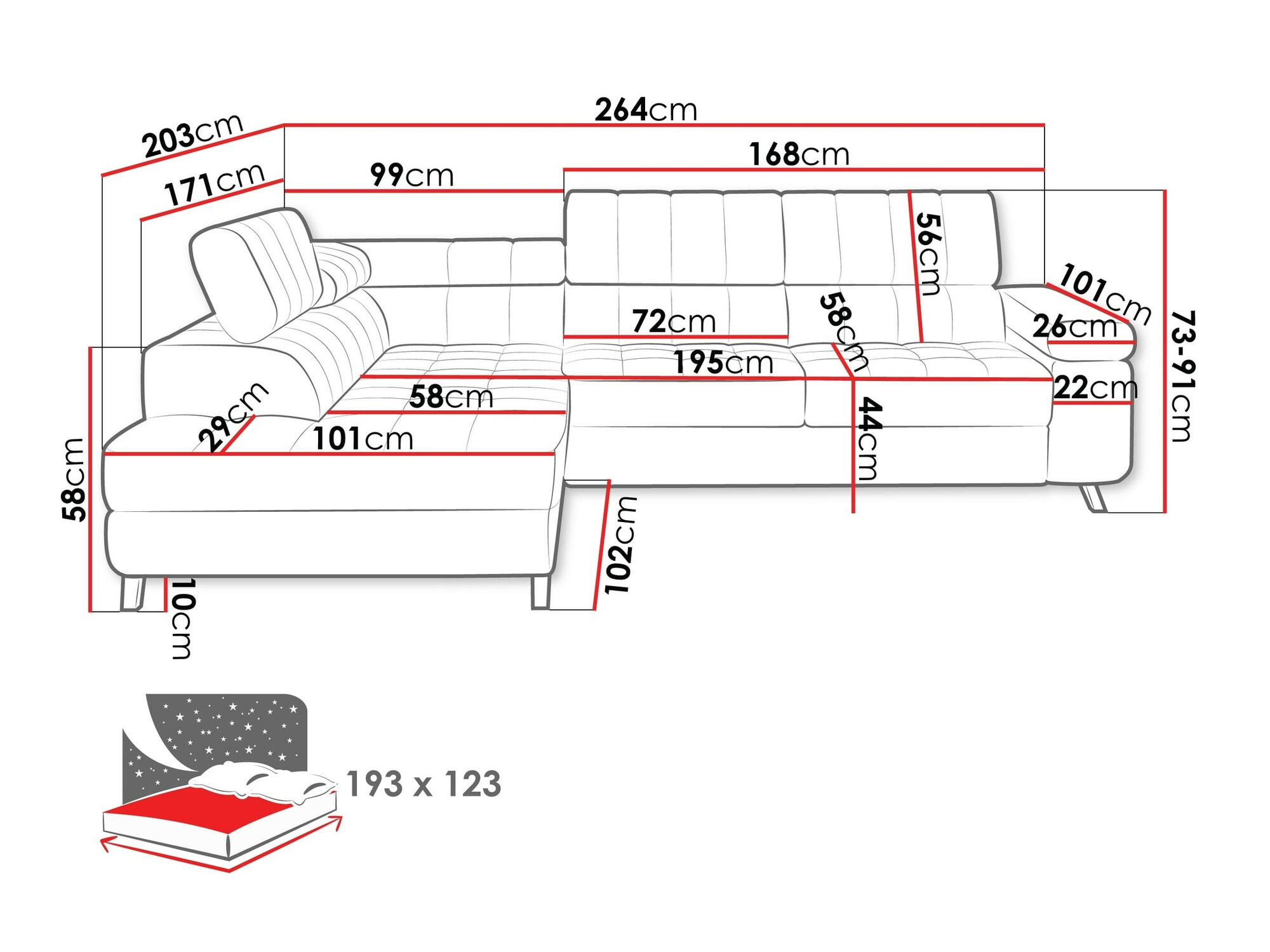 Corner sofa Comfivo Agnus (Fresh 11)