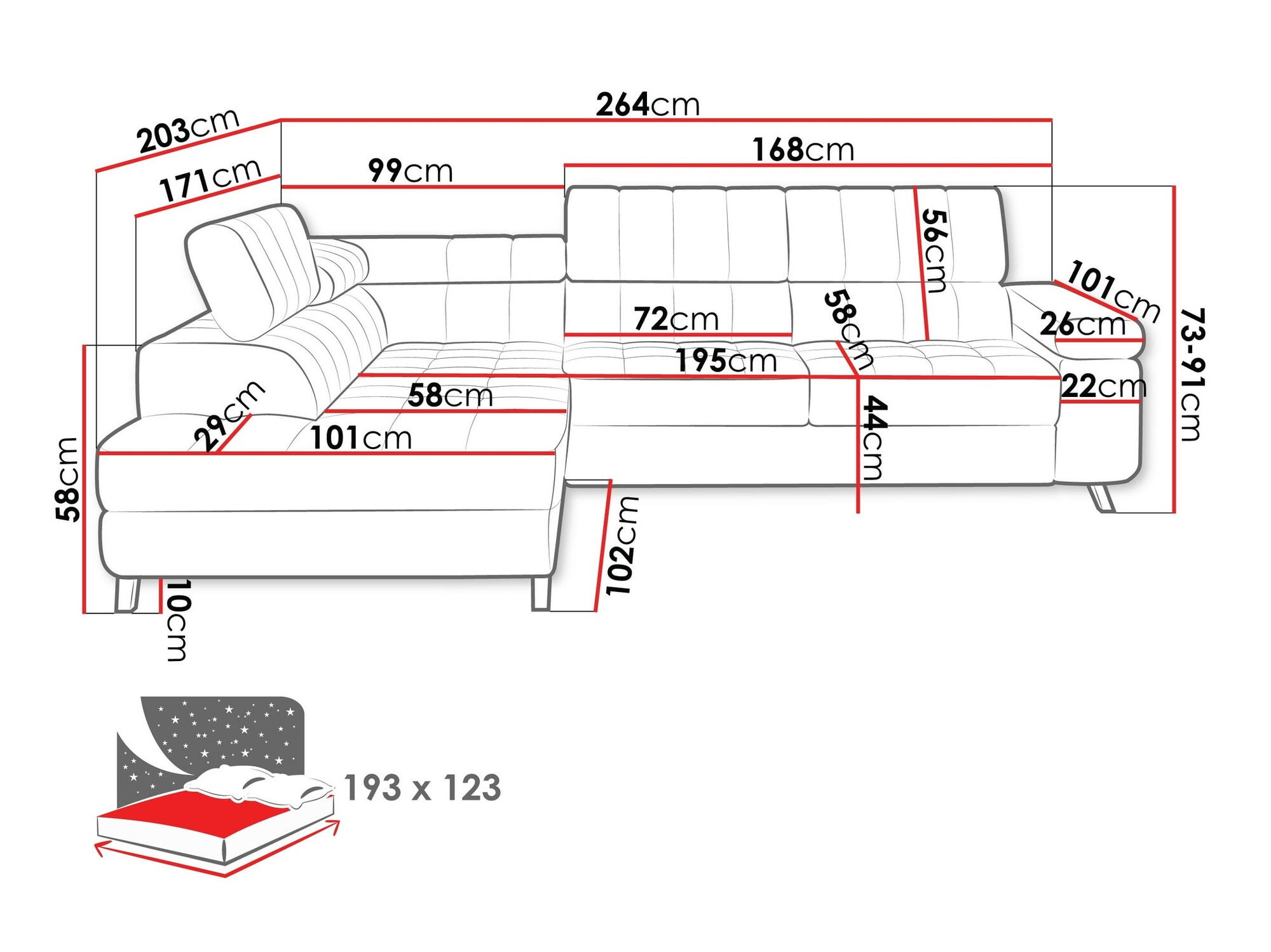 Corner sofa Comfivo Agnus (Sicuro 65)