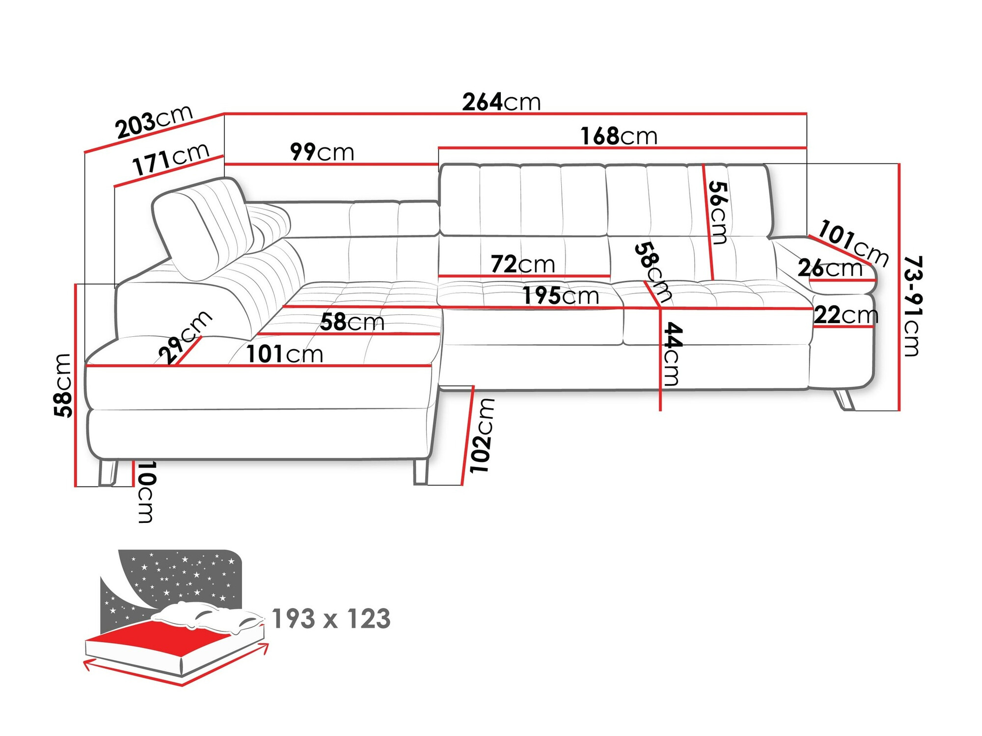 Corner sofa Comfivo Agnus (Velo 625)