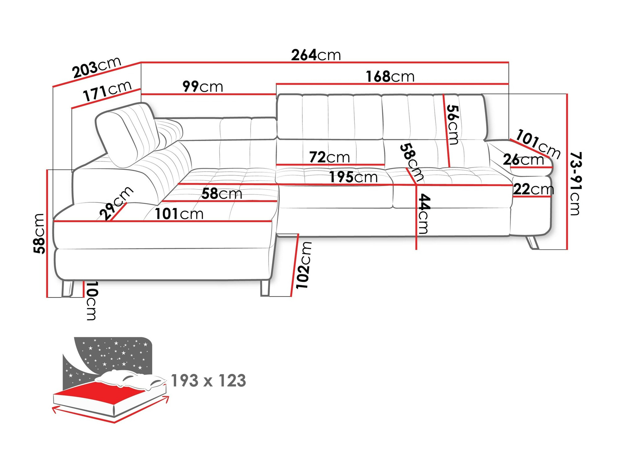 Corner sofa Comfivo Agnus (Velo 625)