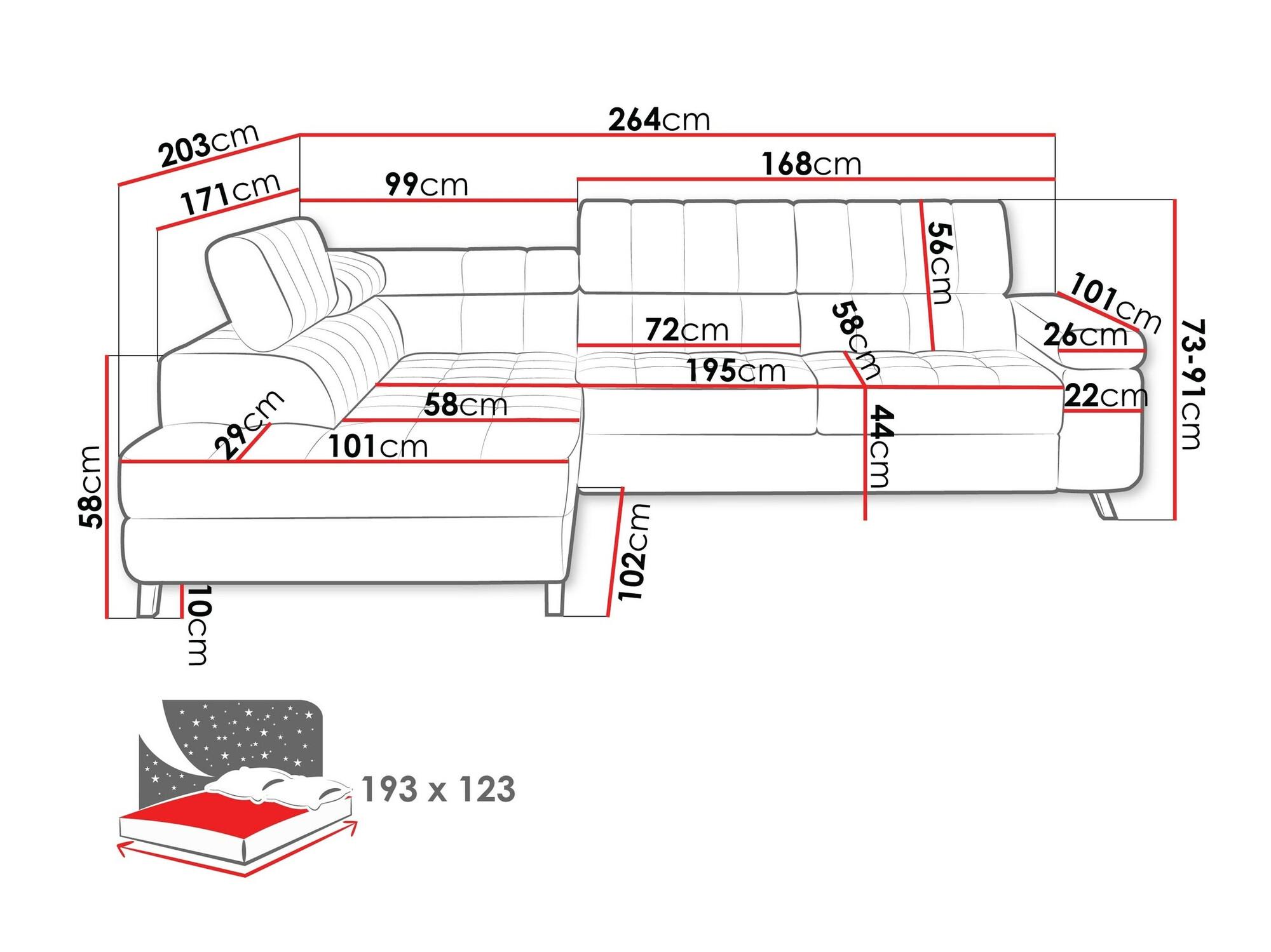 Corner sofa Comfivo Agnus (Velo 637)