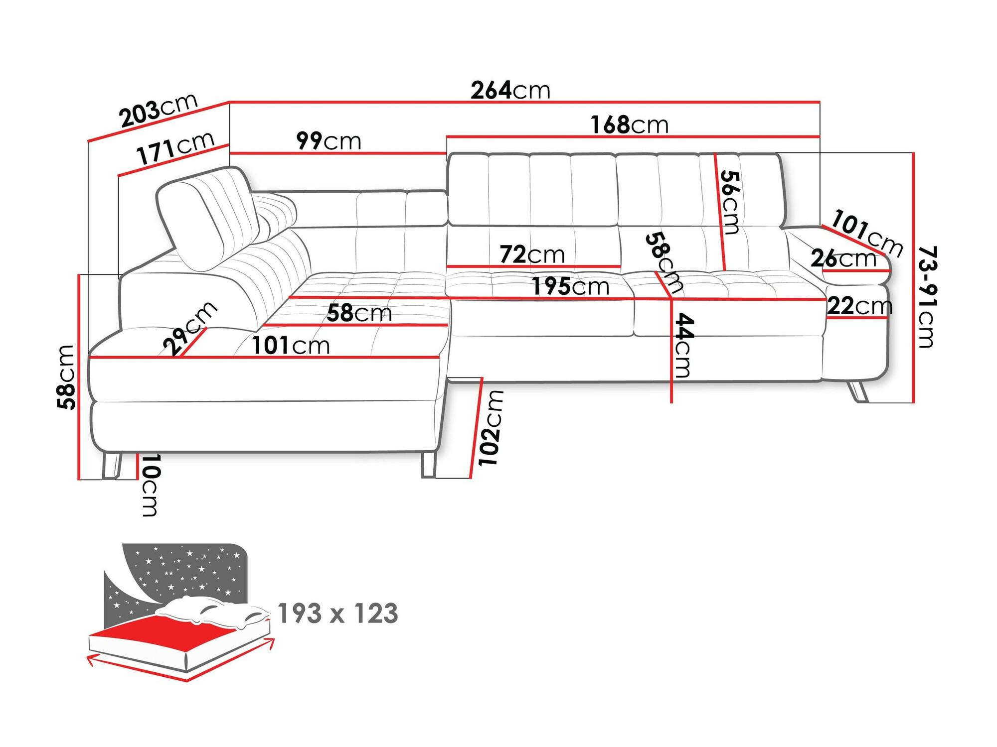 Corner sofa Comfivo Agnus (Wave 05)