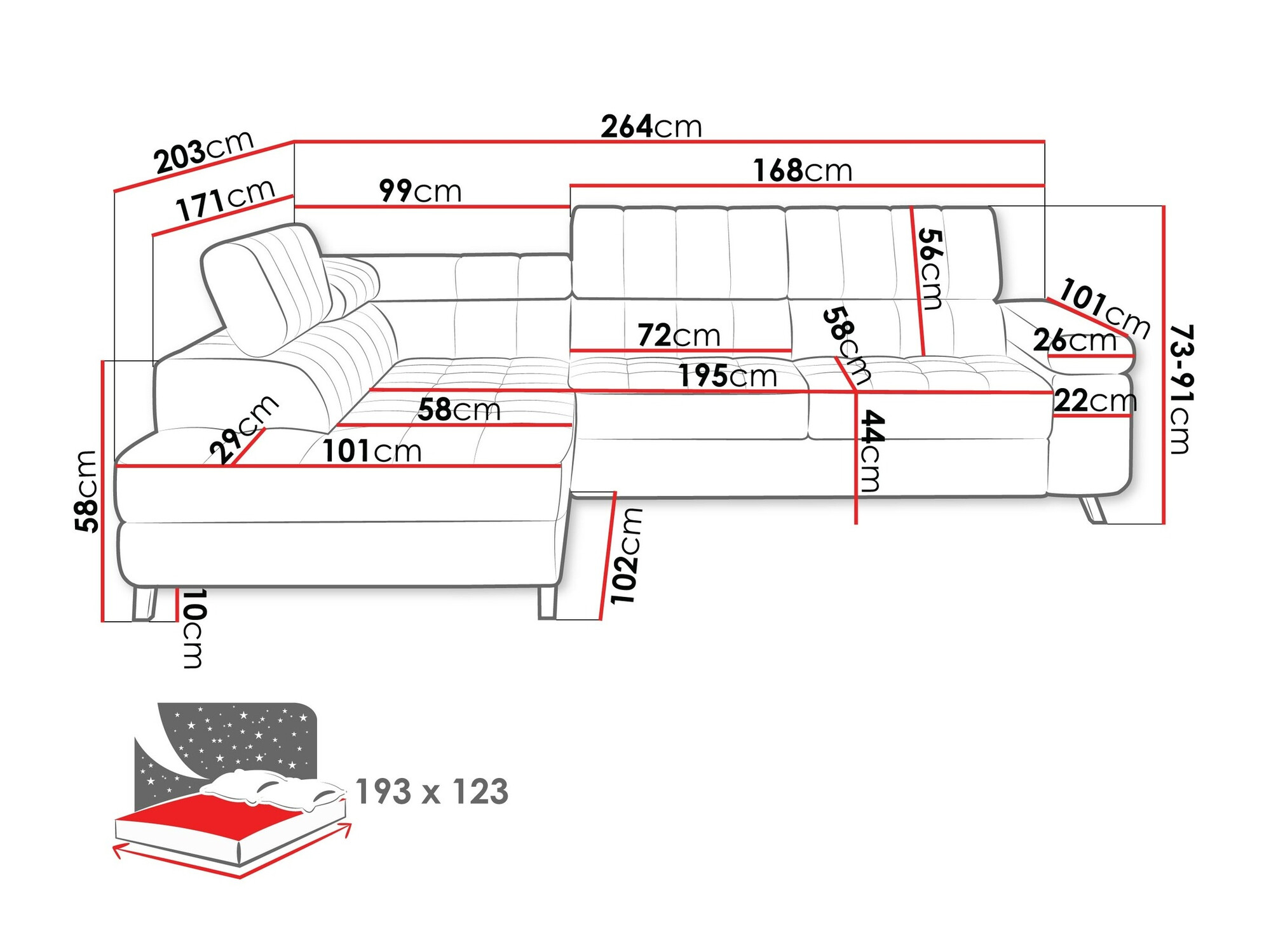 Corner sofa Comfivo Agnus (Wave 09)