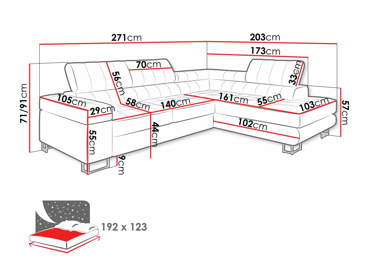 Corner sofa Comfivo 232 (Clara 215.02)