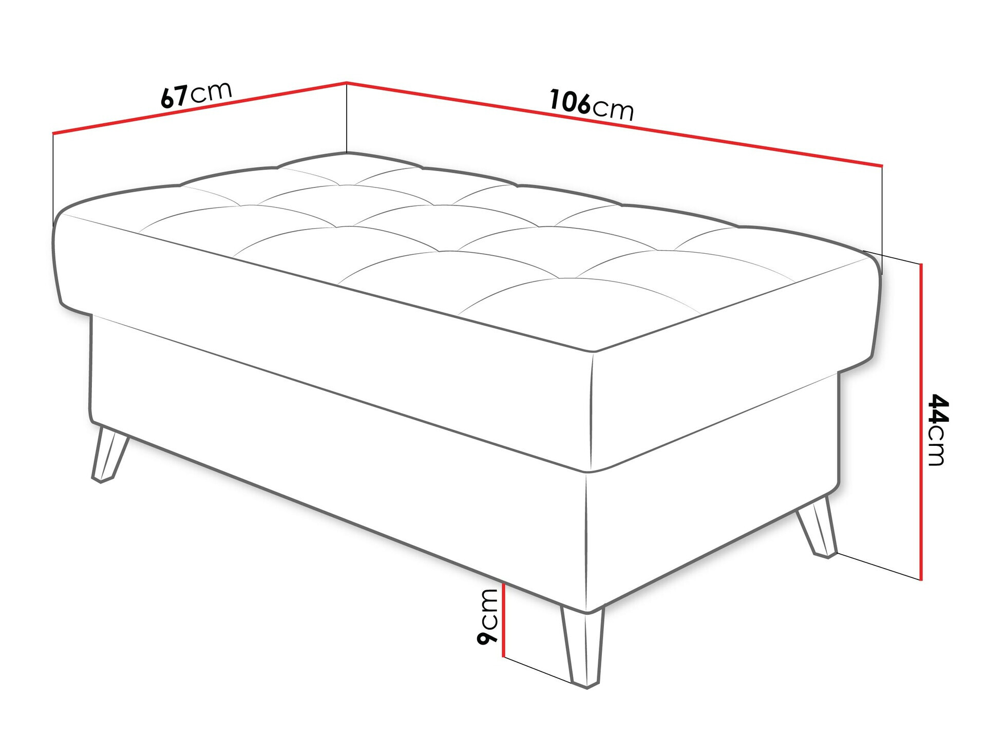 Upholstered bench Comfivo Agnus (Coral 65)