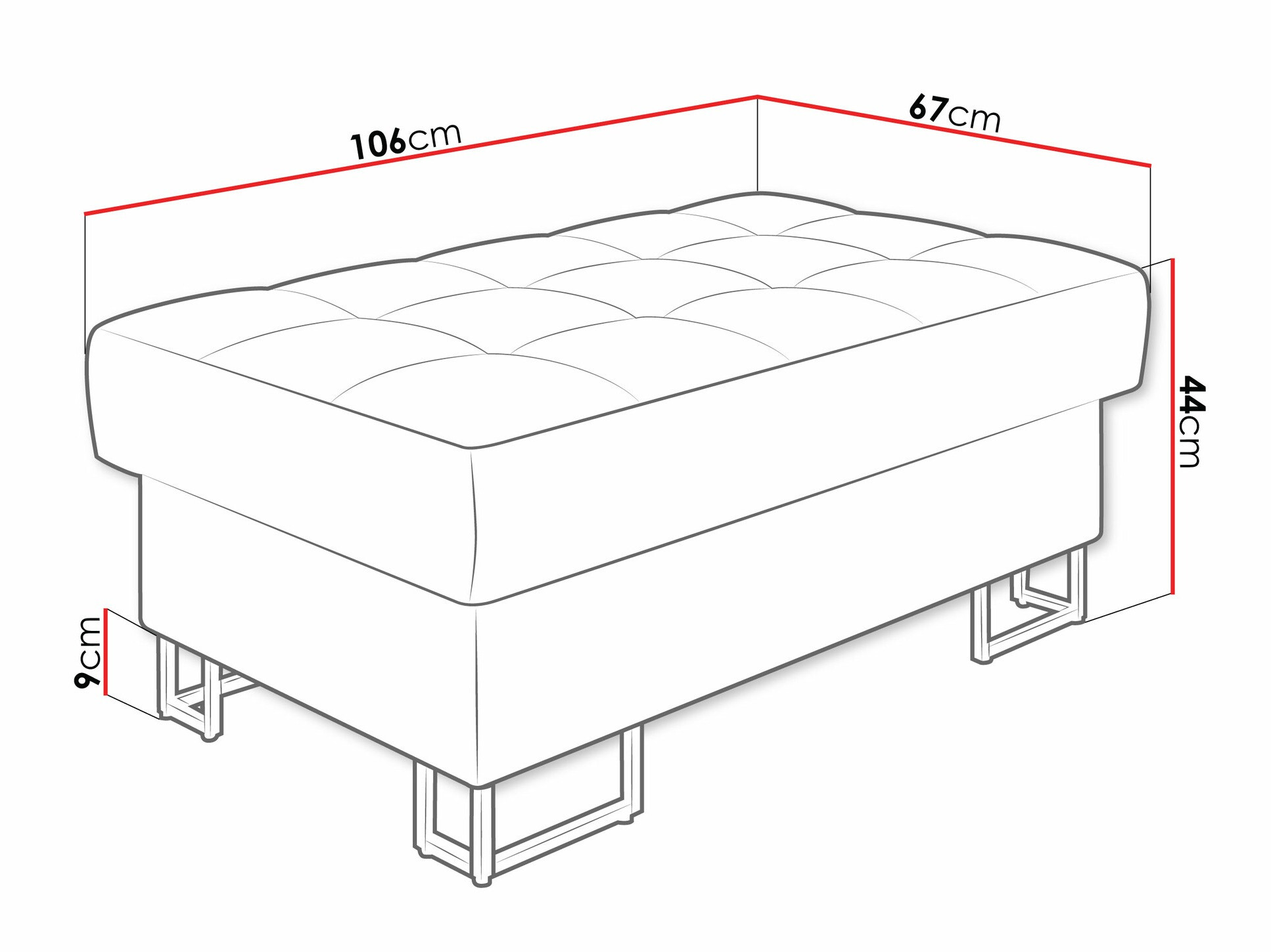 Upholstered bench Comfivo Anima (Coral 75)