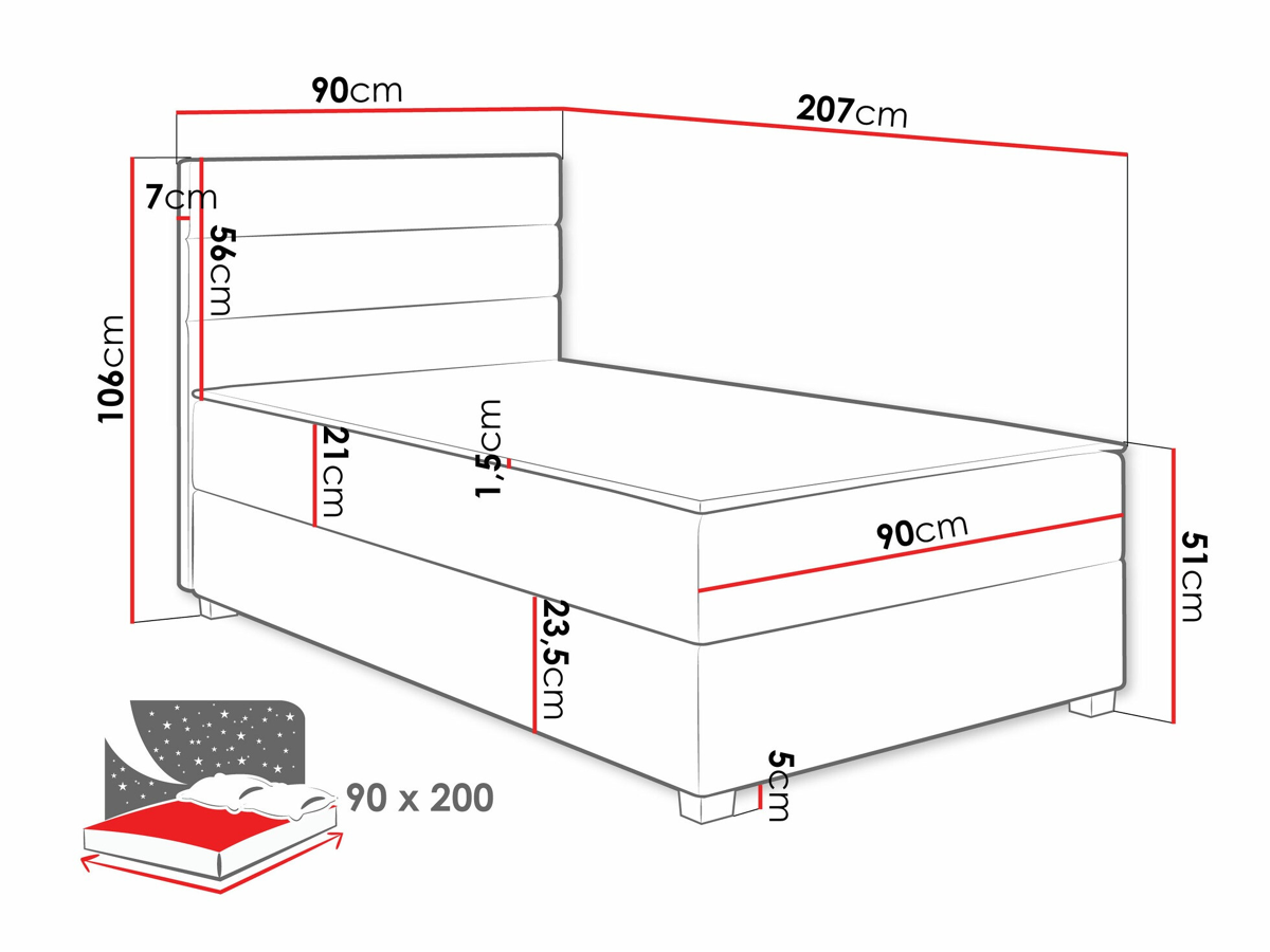 Continental bed Sanford 104 (Manila 16)