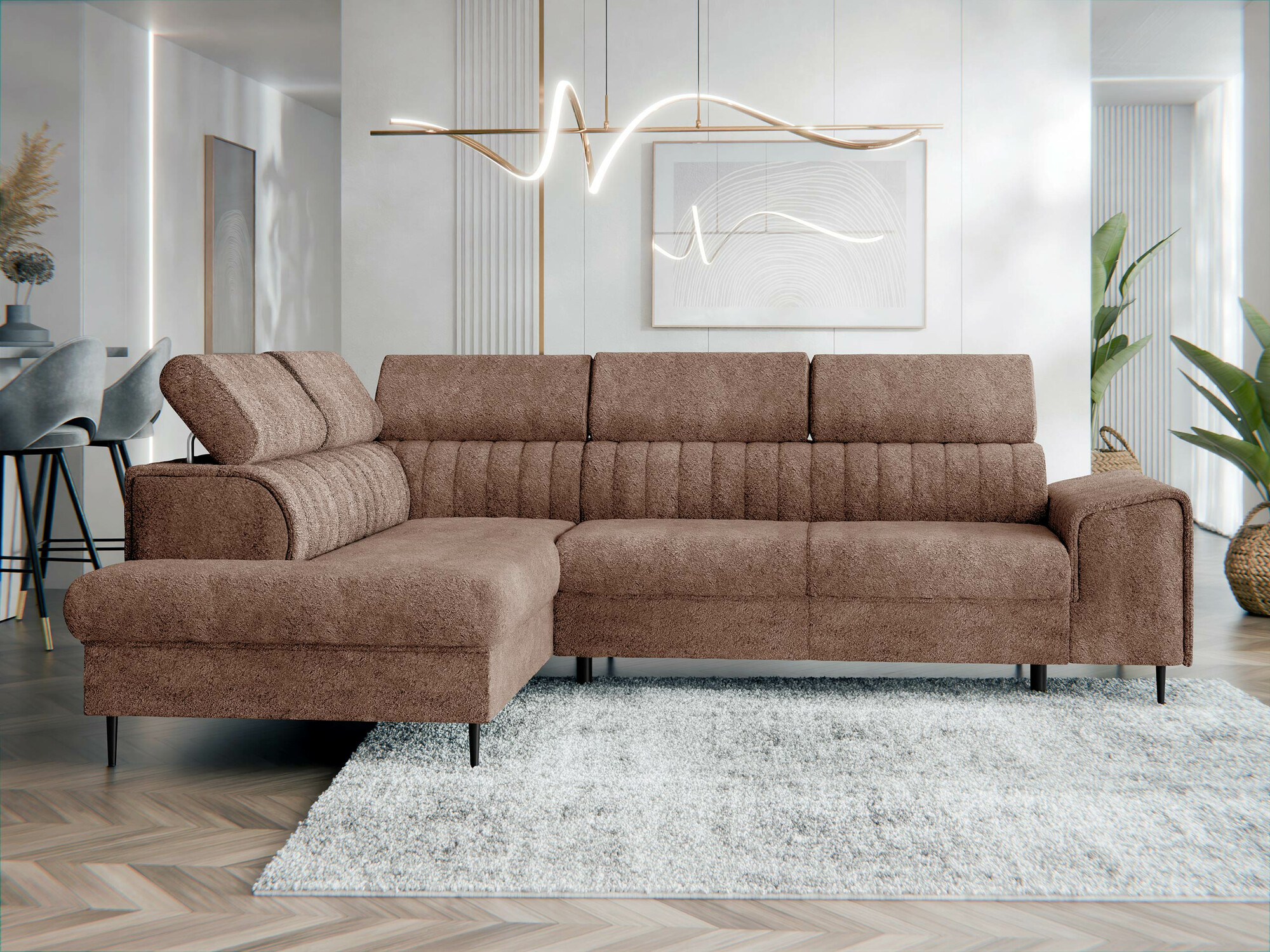 Corner sofa Comfivo Universum (Coral 45)