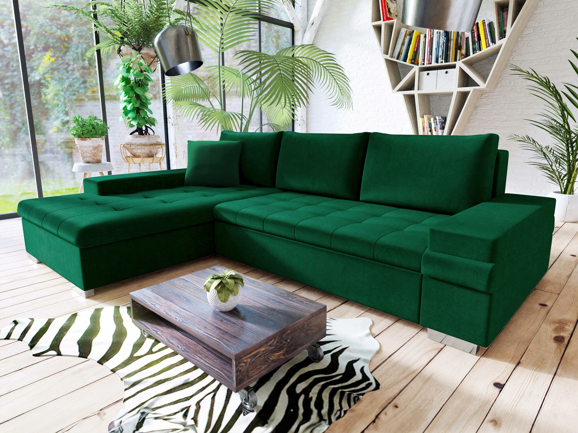 Corner sofa Comfivo Olivetum I (Magic Velvet 2225)