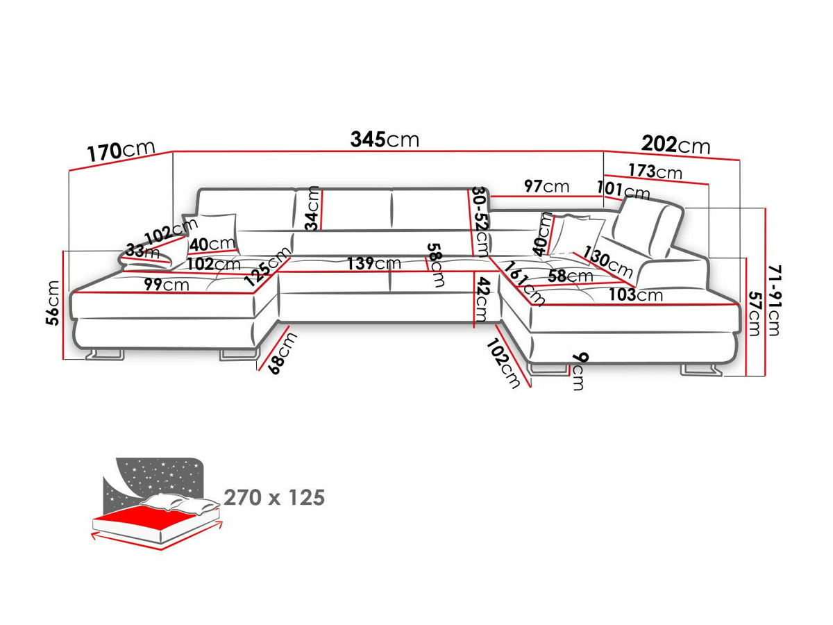 Corner sofa Comfivo 190 (Kronos 19)