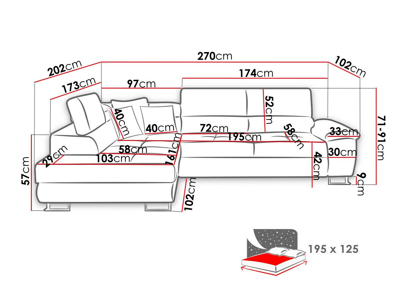 Corner sofa Comfivo Ruta II (Kronos 19)