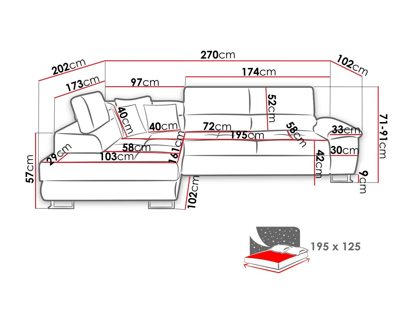 Corner sofa Comfivo Ruta II (Kronos 19)