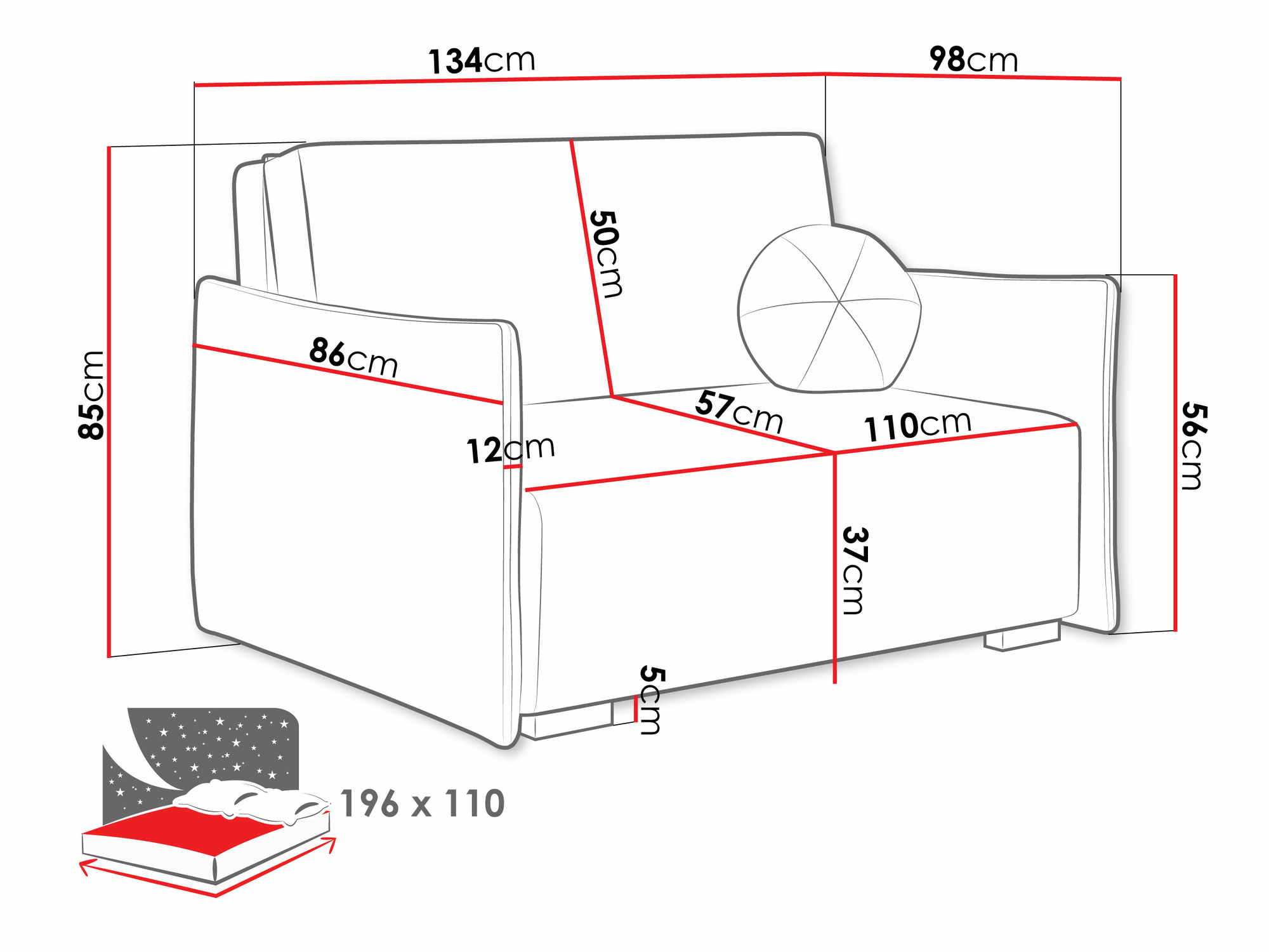 Sofa bed Velven II (Soul 20)