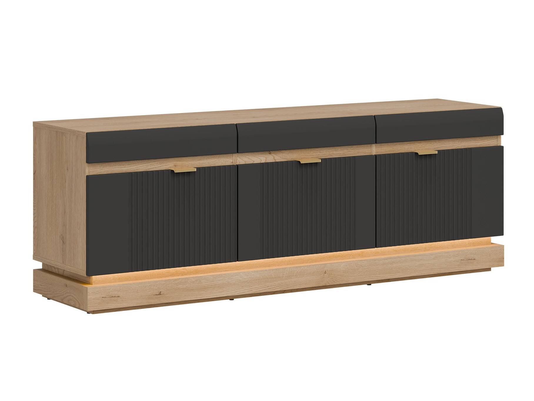 TV stand Teselbu 100 (Anthracite + Torro oak)