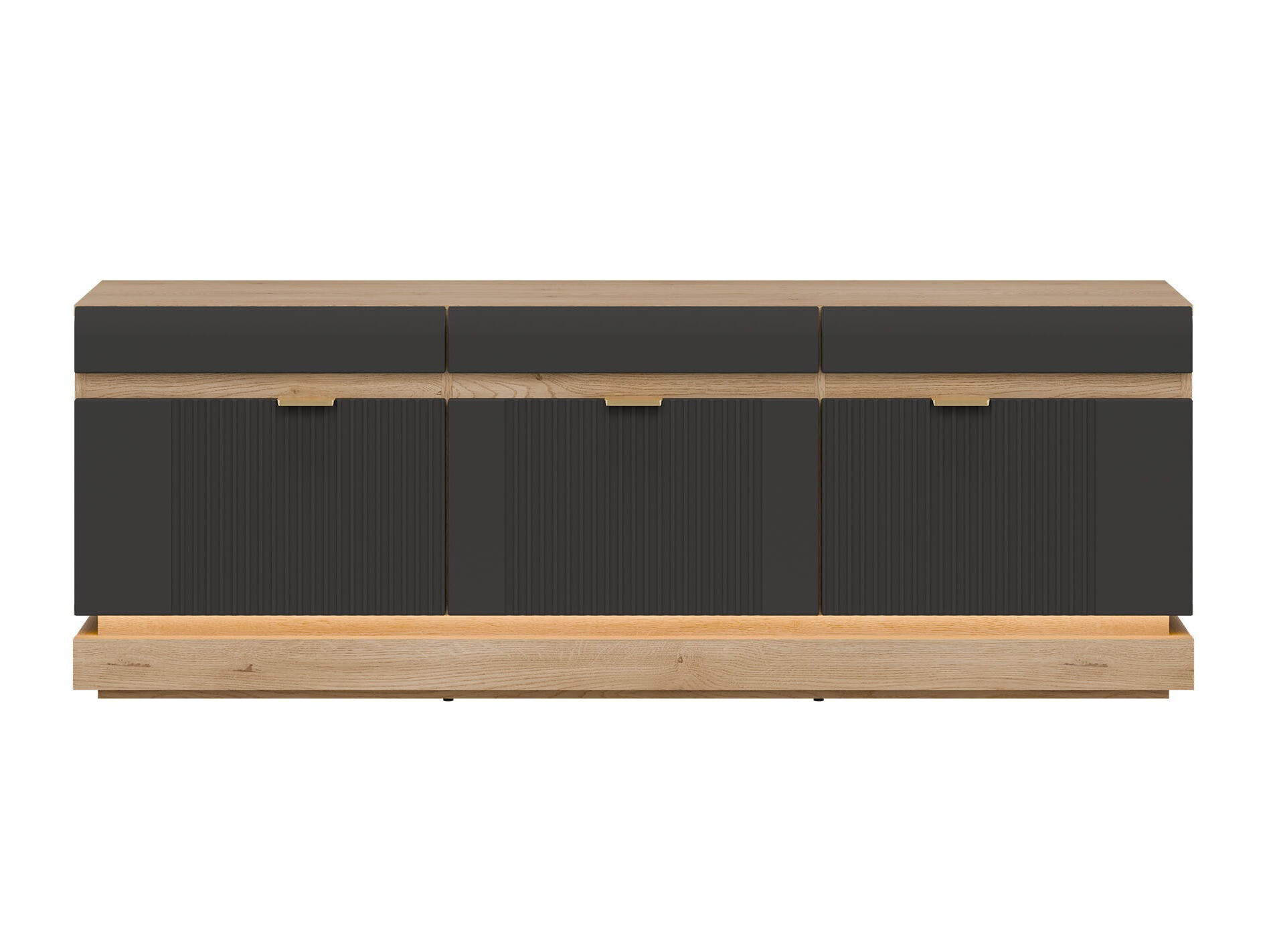 TV stand Teselbu 100 (Anthracite + Torro oak)