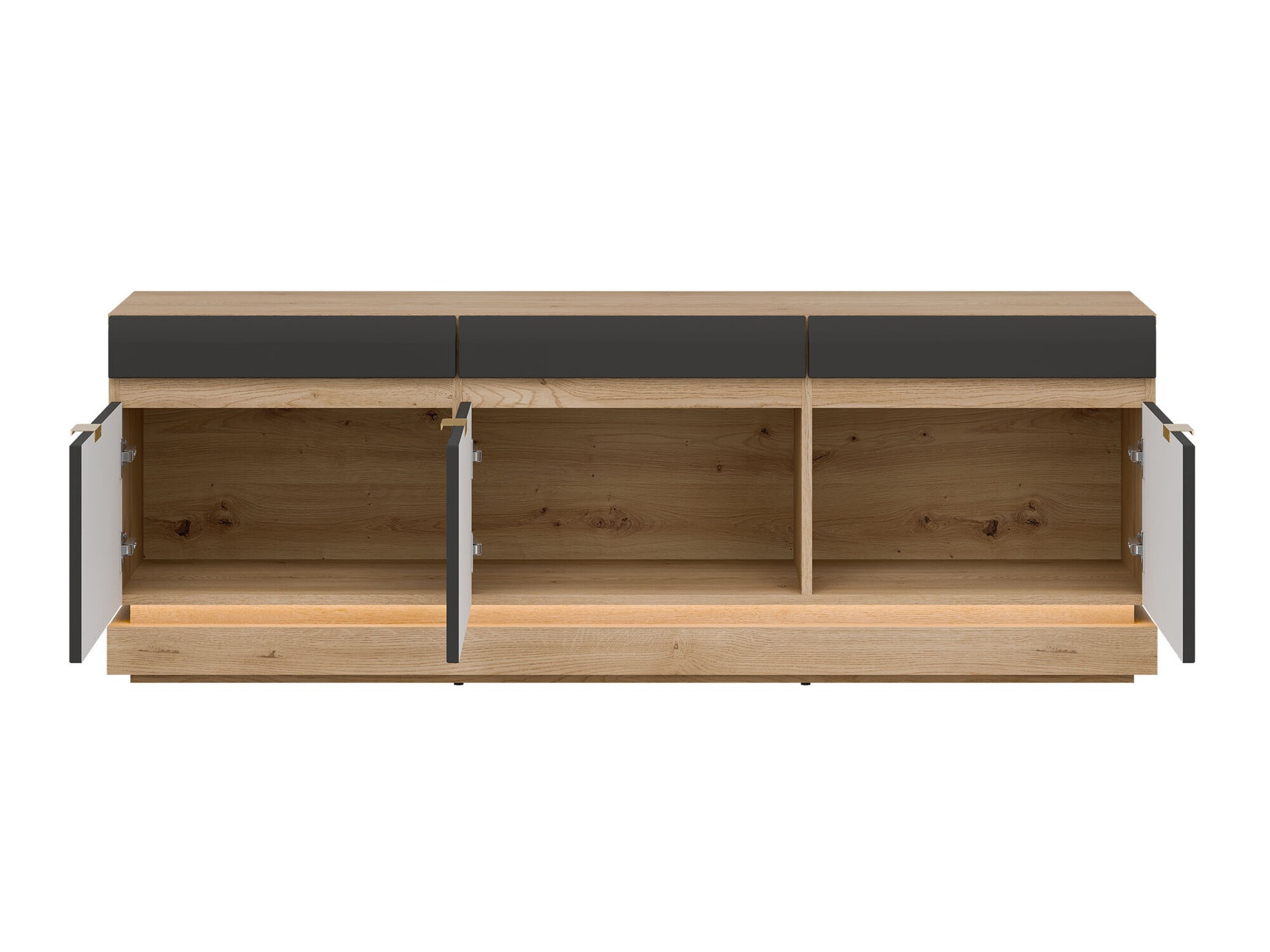 TV stand Teselbu 100 (Anthracite + Torro oak)