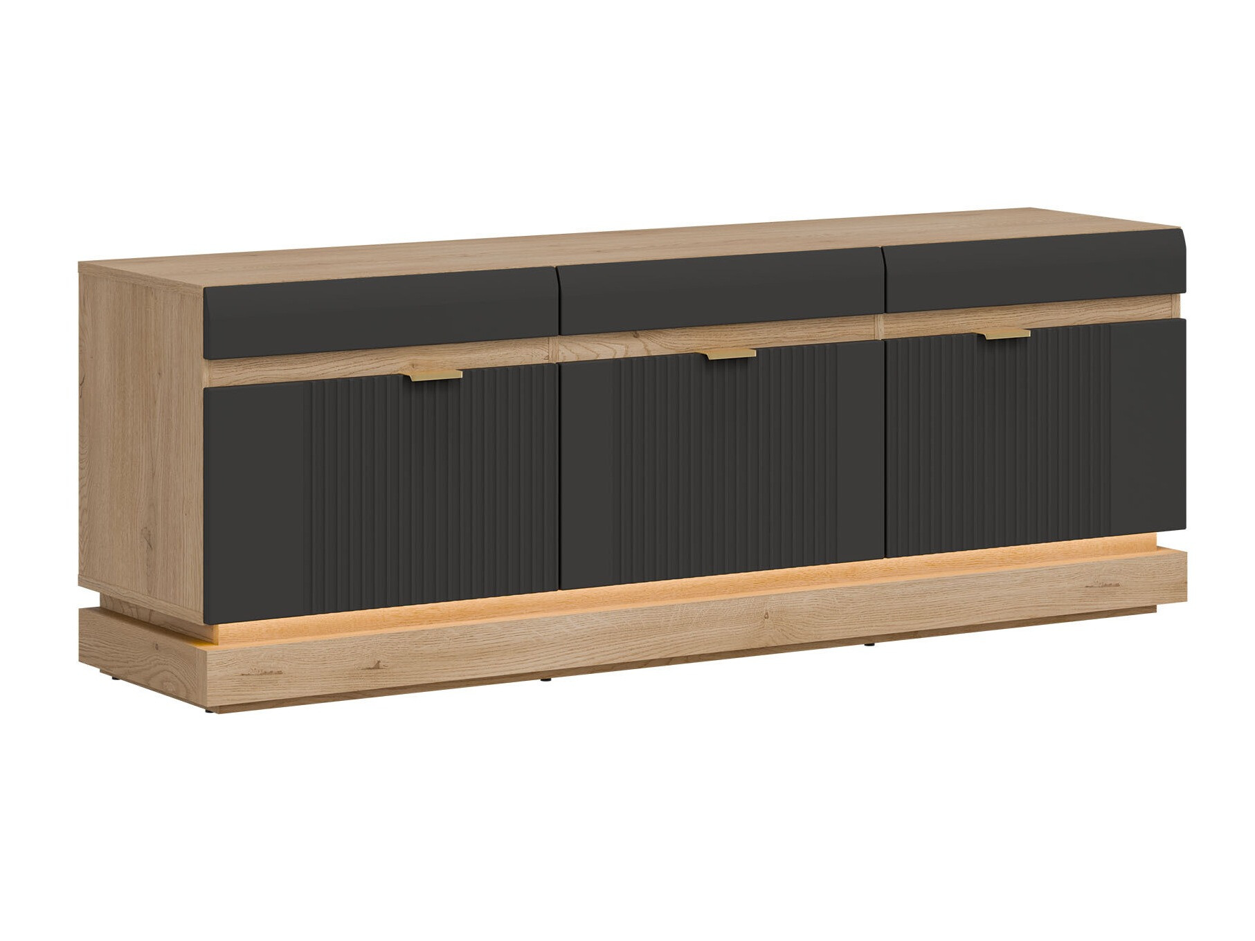 TV stand Teselbu 100 (Anthracite + Torro oak)