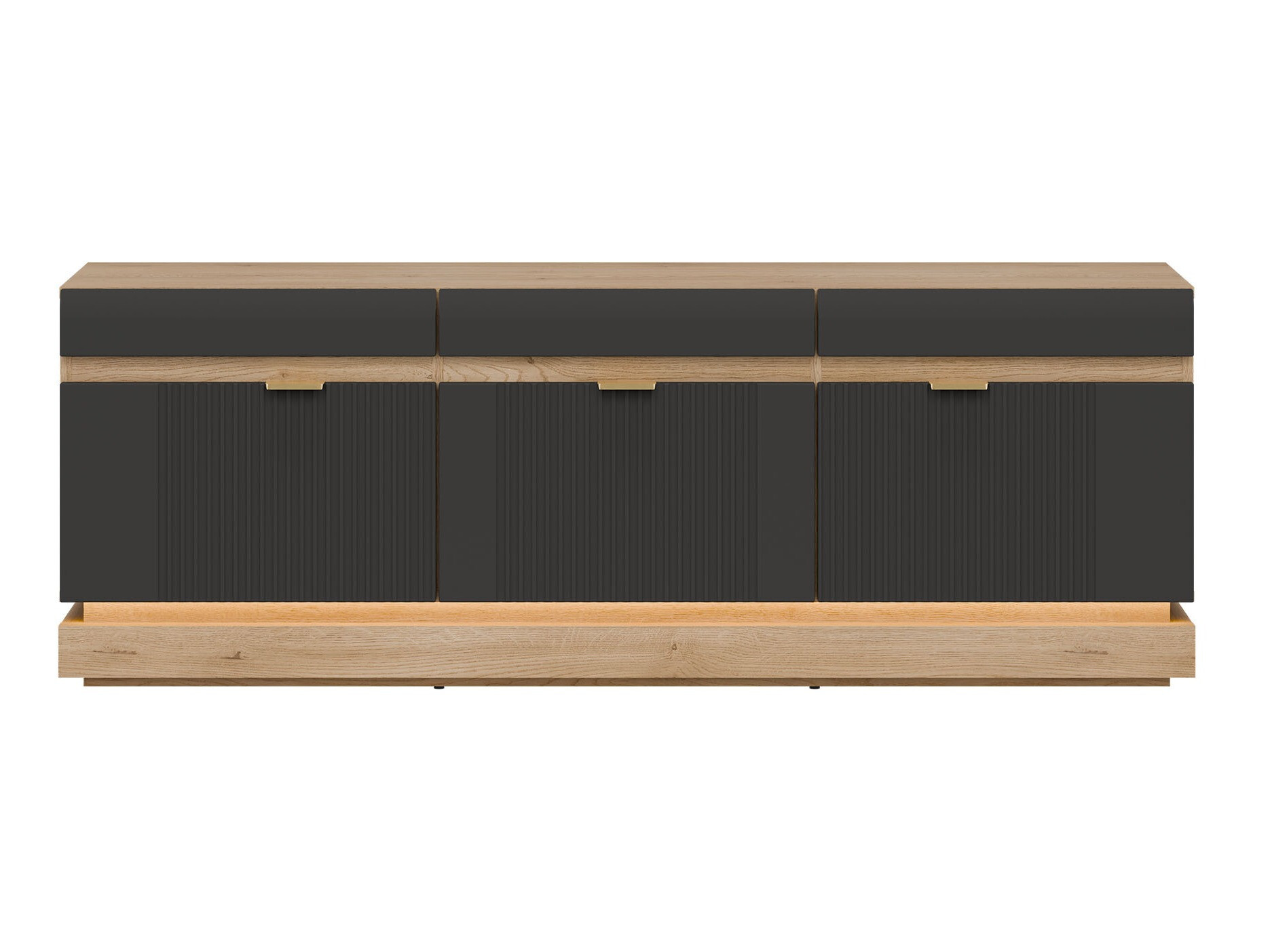 TV stand Teselbu 100 (Anthracite + Torro oak)
