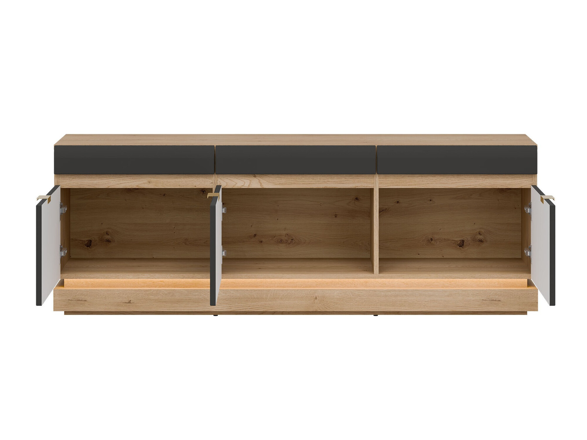 TV stand Teselbu 100 (Anthracite + Torro oak)