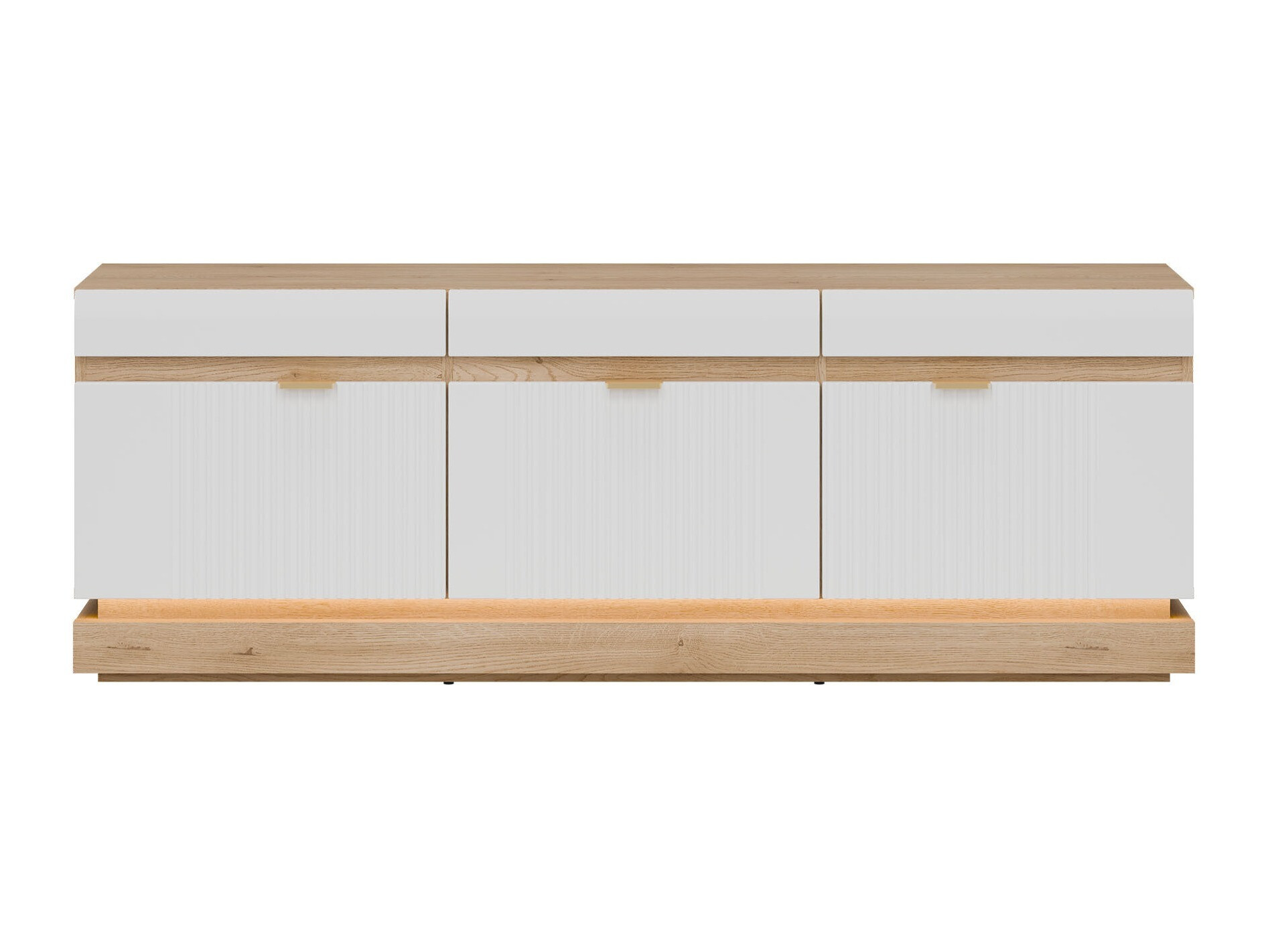 TV stand Teselbu 100 (White + Torro oak)
