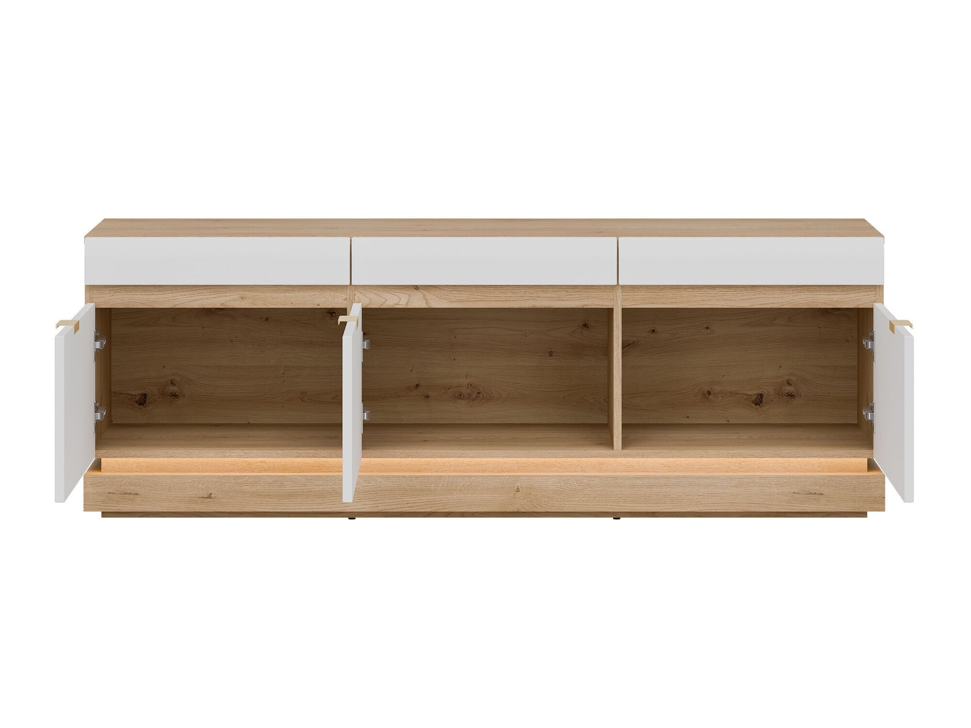 TV stand Teselbu 100 (White + Torro oak)