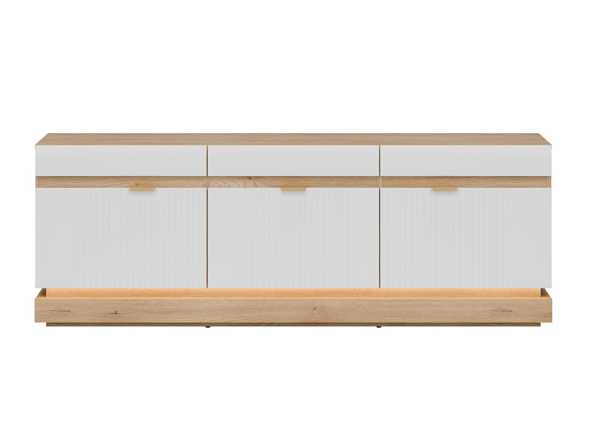 TV stand Teselbu 100 (White + Torro oak)