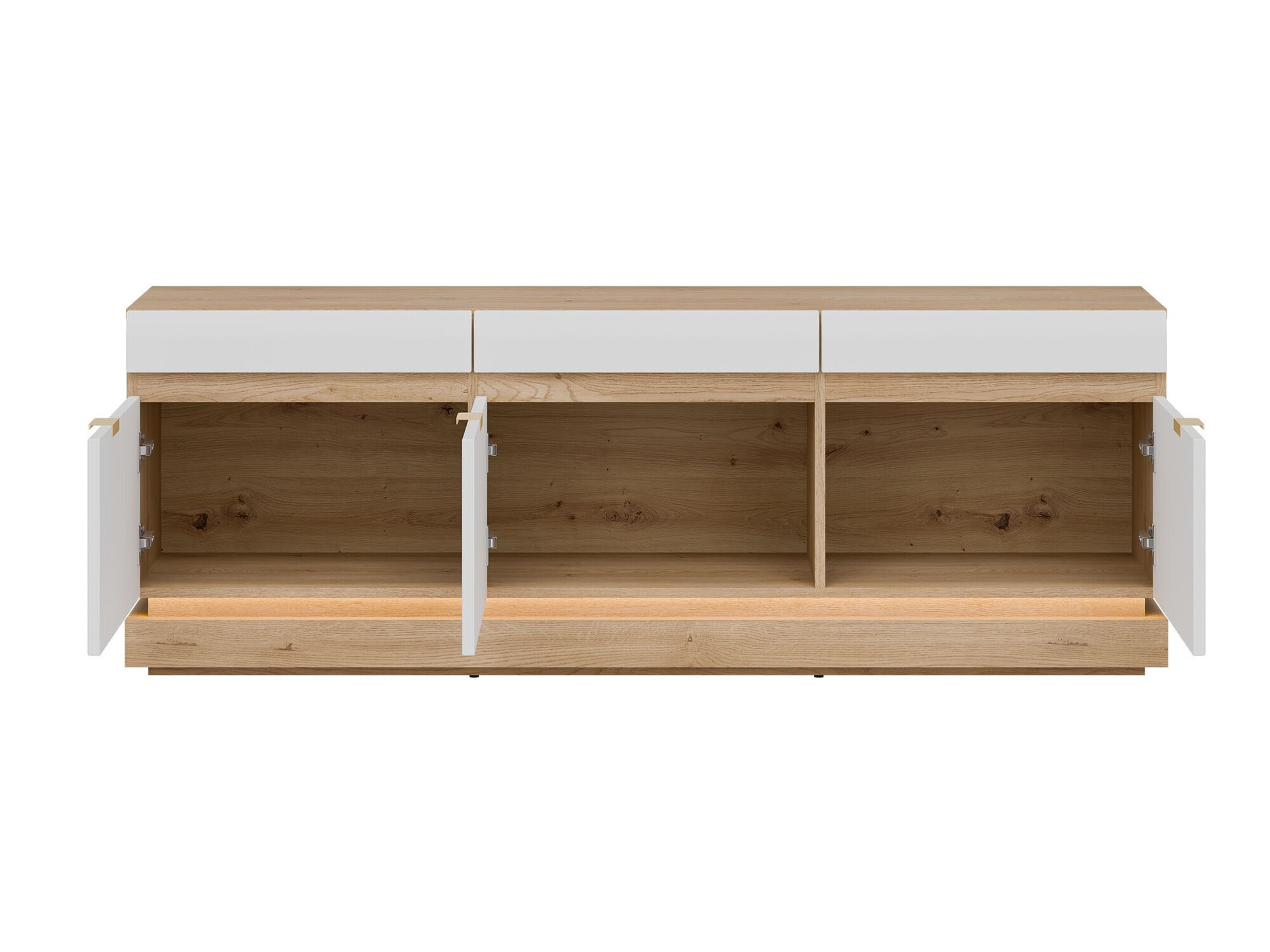 TV stand Teselbu 100 (White + Torro oak)