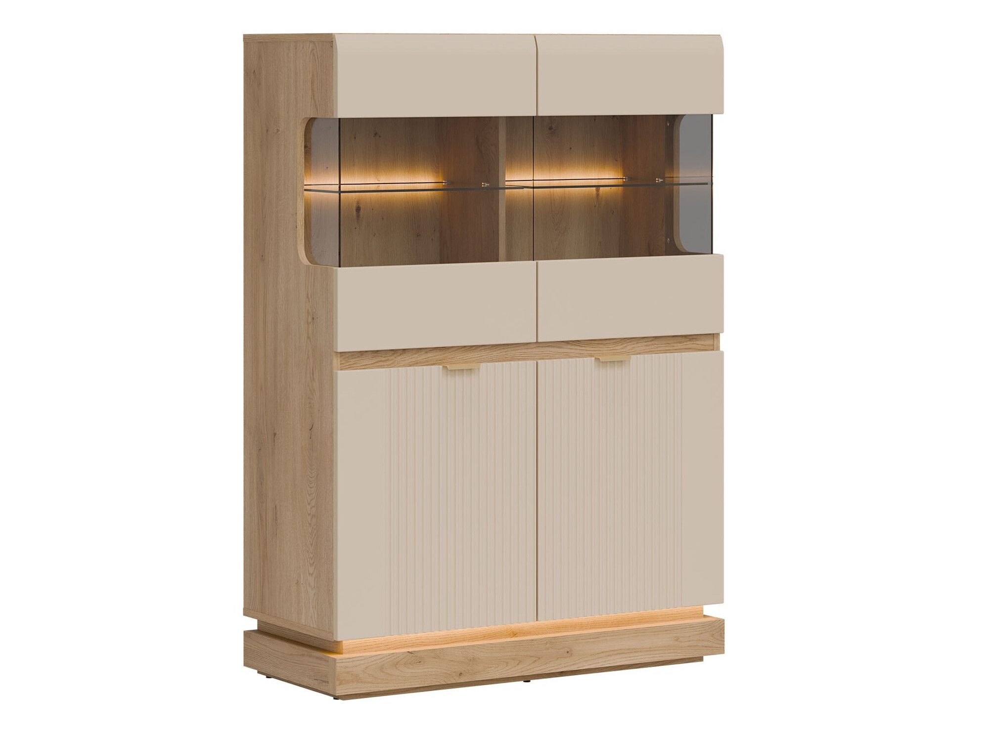 Sideboard Teselbu 105 (Cashmere + Oak)