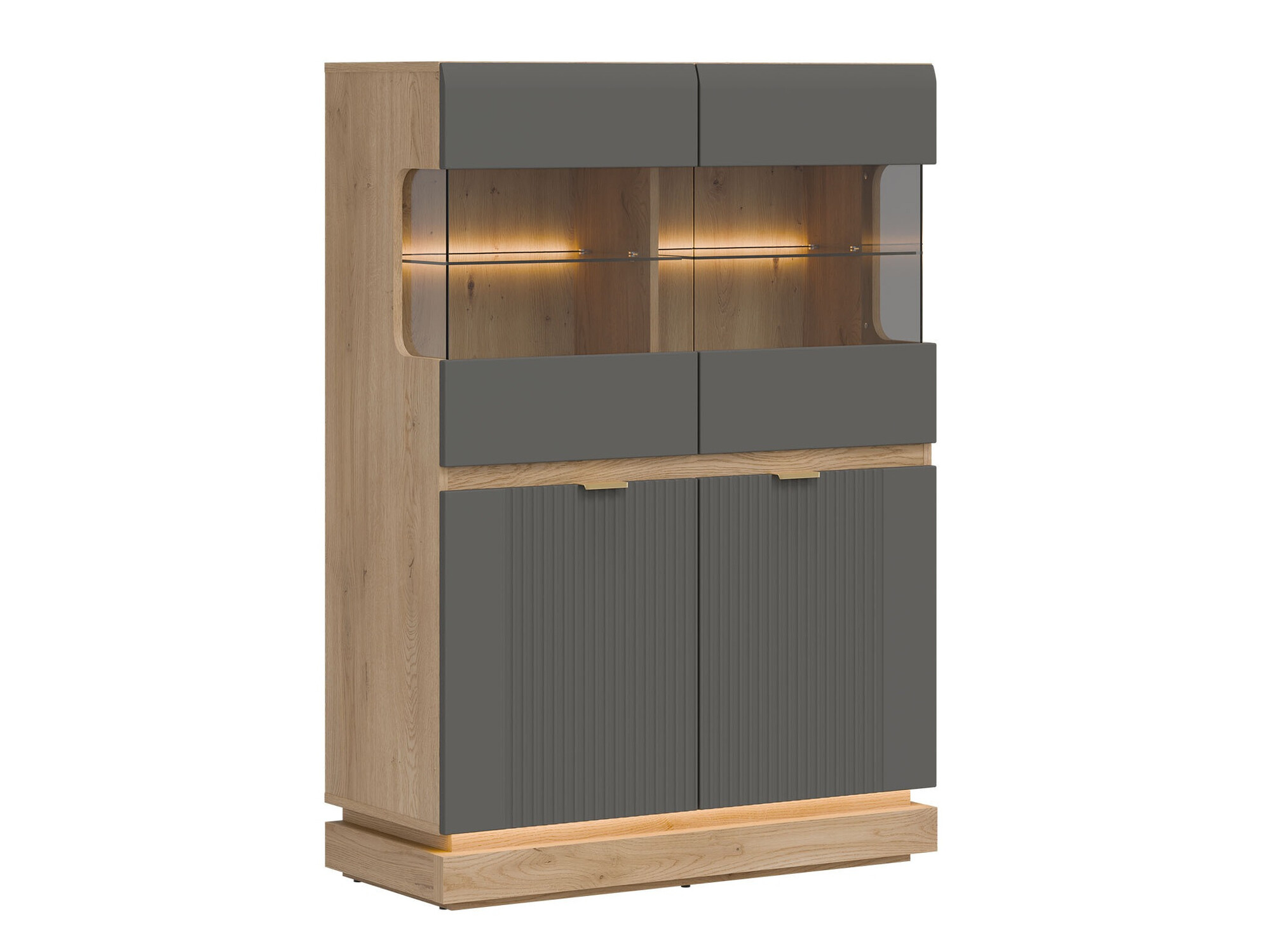 Sideboard Teselbu 105 (Grey + Oak)